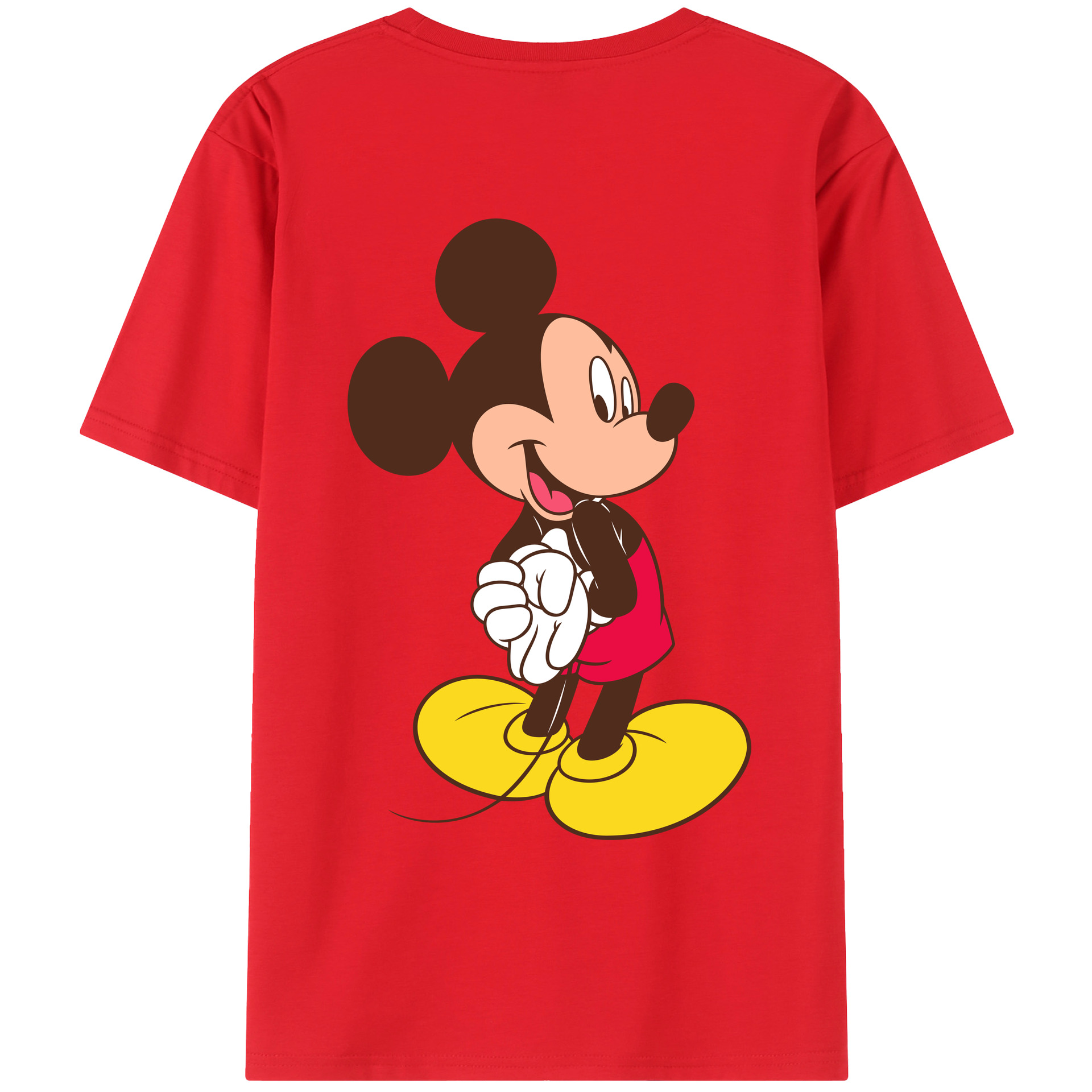 （画像用） ミッキーマウス Mickey Mouse レディース半袖Tシャツ(バックプリント)