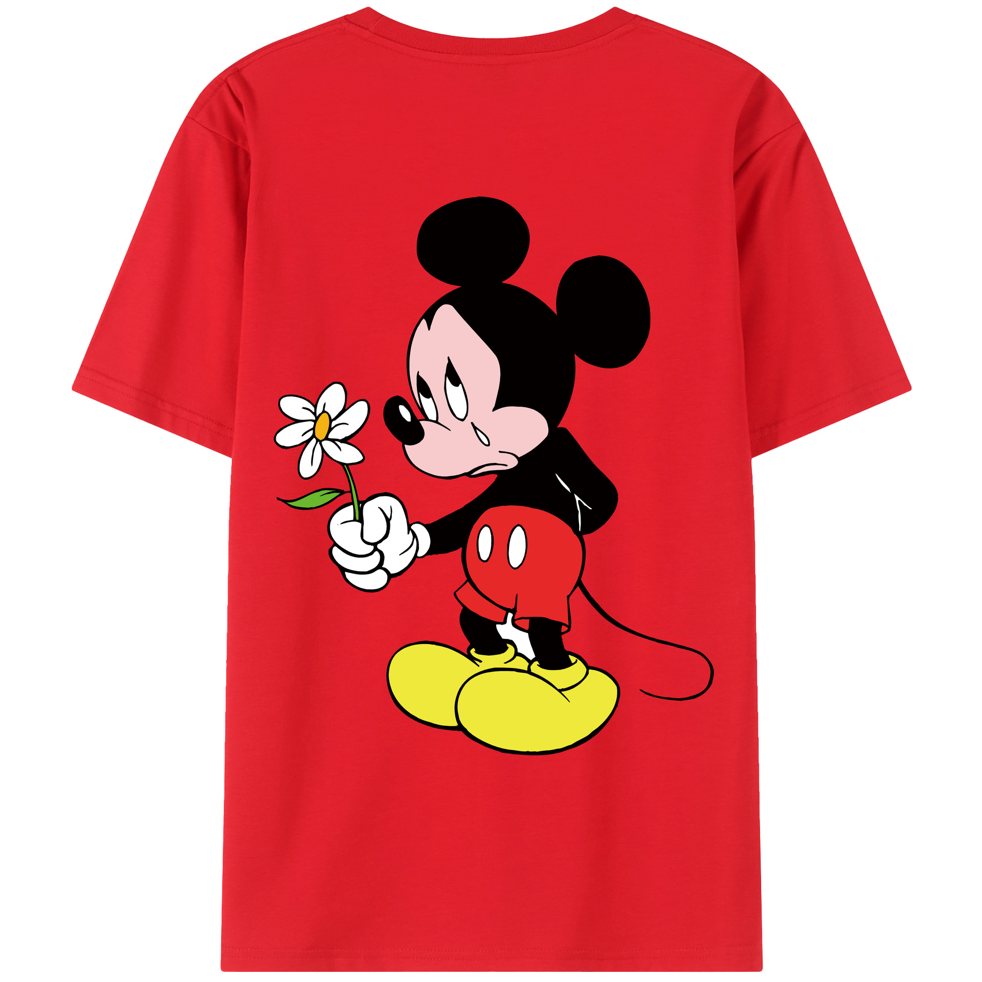 （画像用） ミッキーマウス Mickey Mouse レディース半袖Tシャツ(バックプリント)