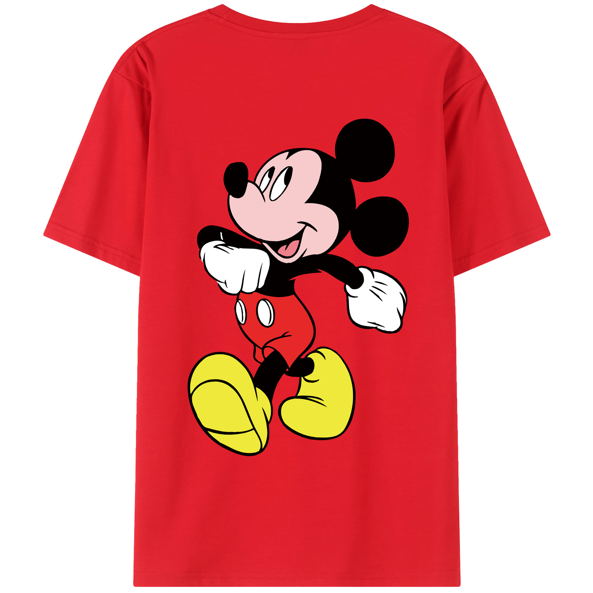 （画像用） ミッキーマウス Mickey Mouse レディース半袖Tシャツ(バックプリント)