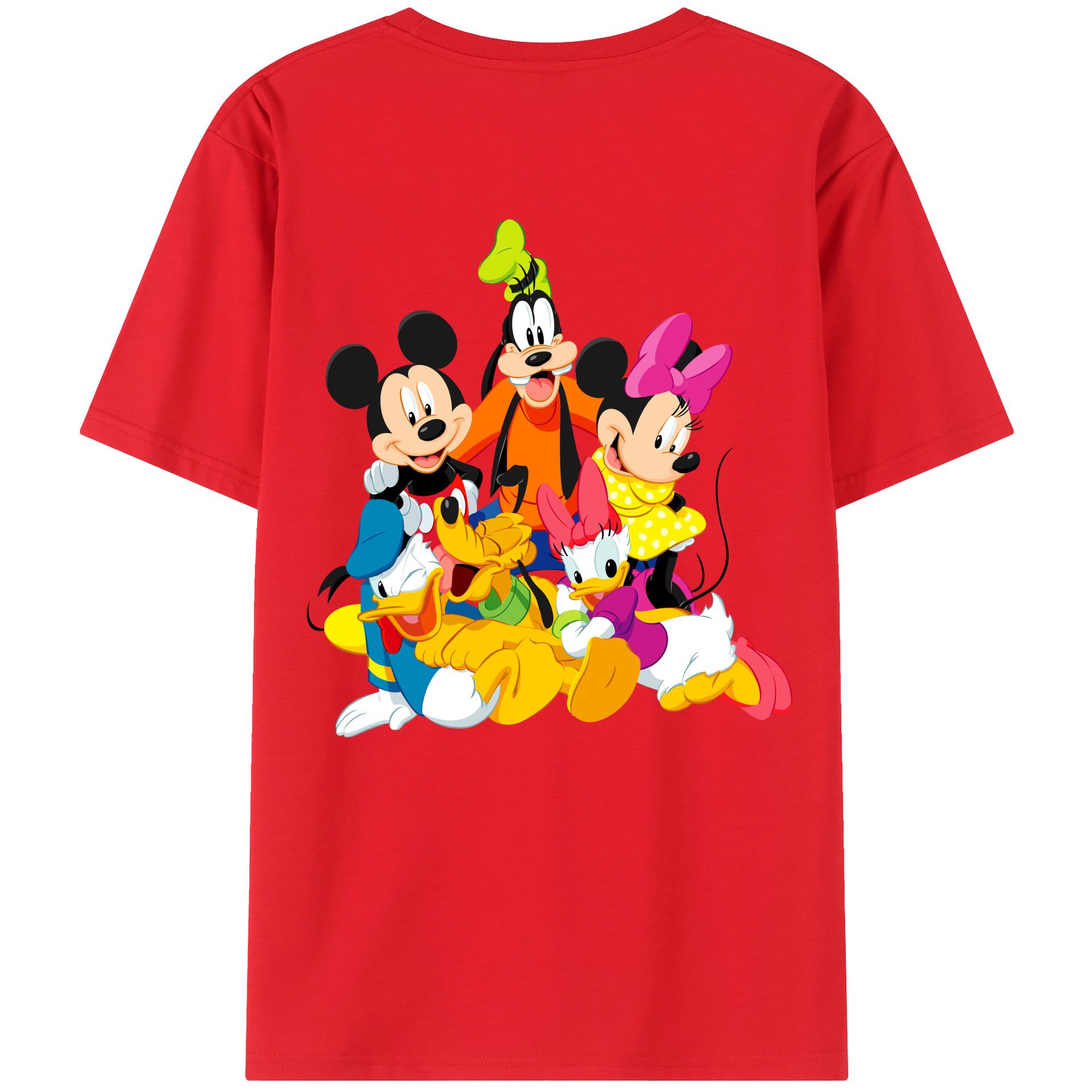 （画像用） ミッキーマウス Mickey Mouse レディース半袖Tシャツ(バックプリント)