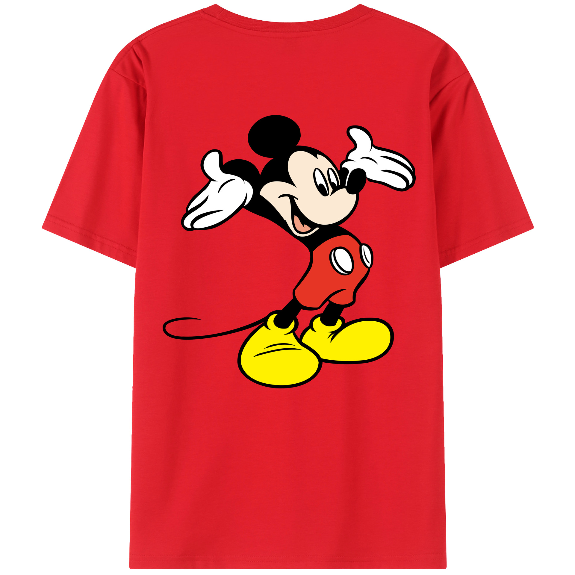 （画像用） ミッキーマウス Mickey Mouse レディース半袖Tシャツ(バックプリント)