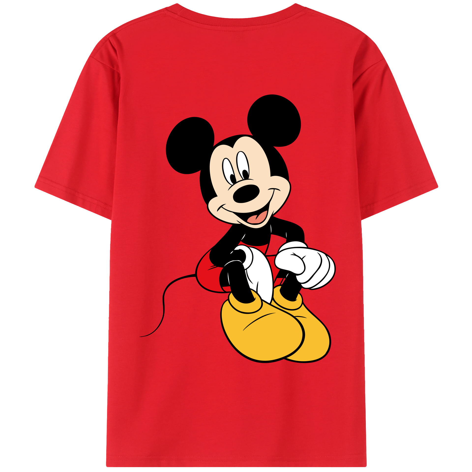 （画像用） ミッキーマウス Mickey Mouse レディース半袖Tシャツ(バックプリント)