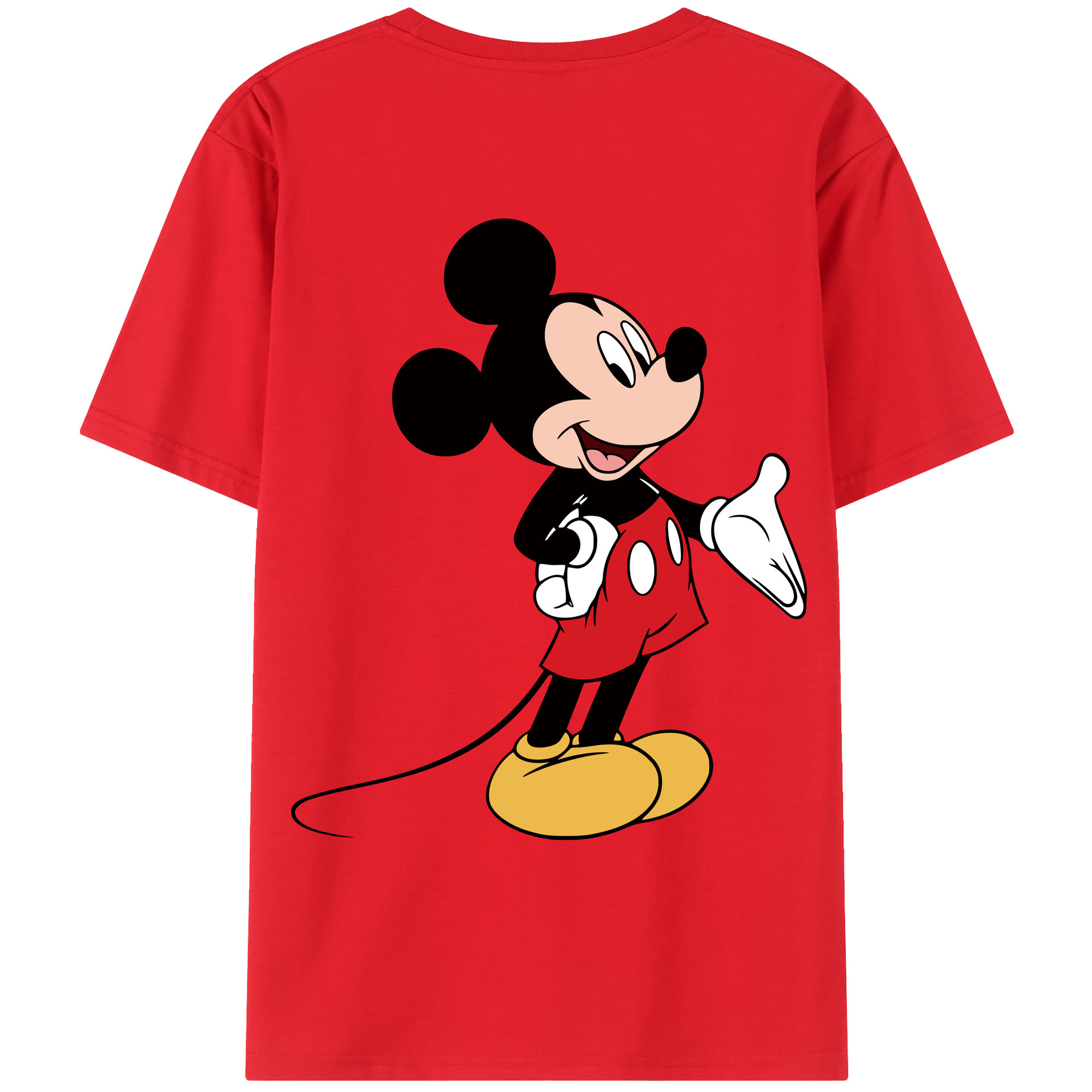 （画像用） ミッキーマウス Mickey Mouse レディース半袖Tシャツ(バックプリント)