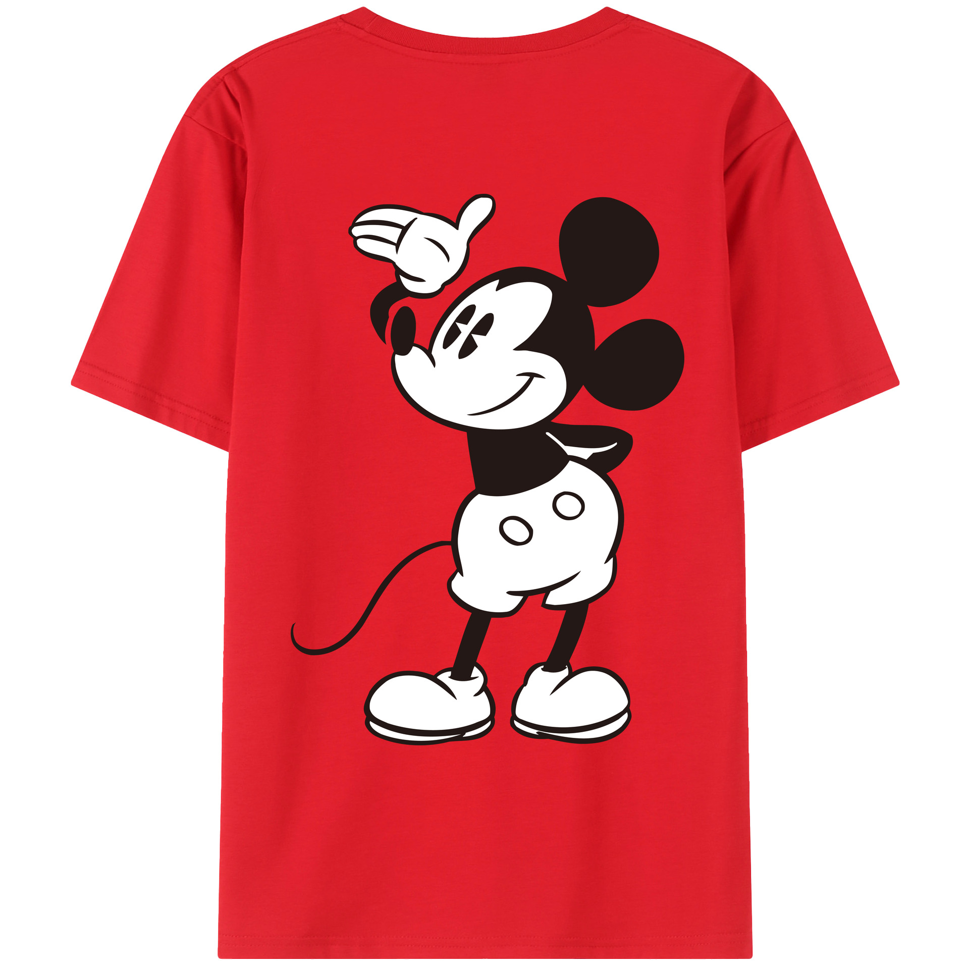 （画像用） ミッキーマウス Mickey Mouse レディース半袖Tシャツ(バックプリント)
