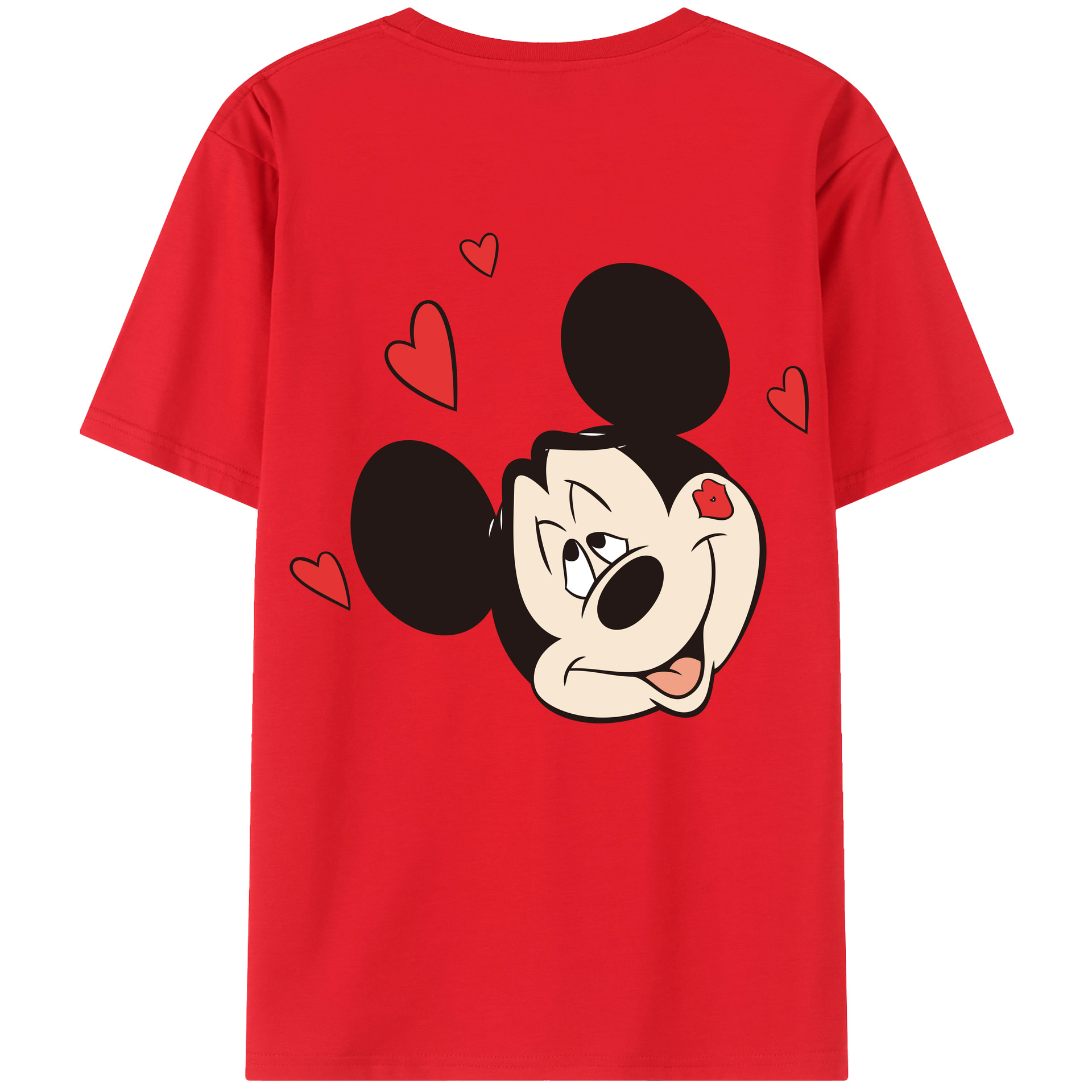 （画像用） ミッキーマウス Mickey Mouse レディース半袖Tシャツ(バックプリント)