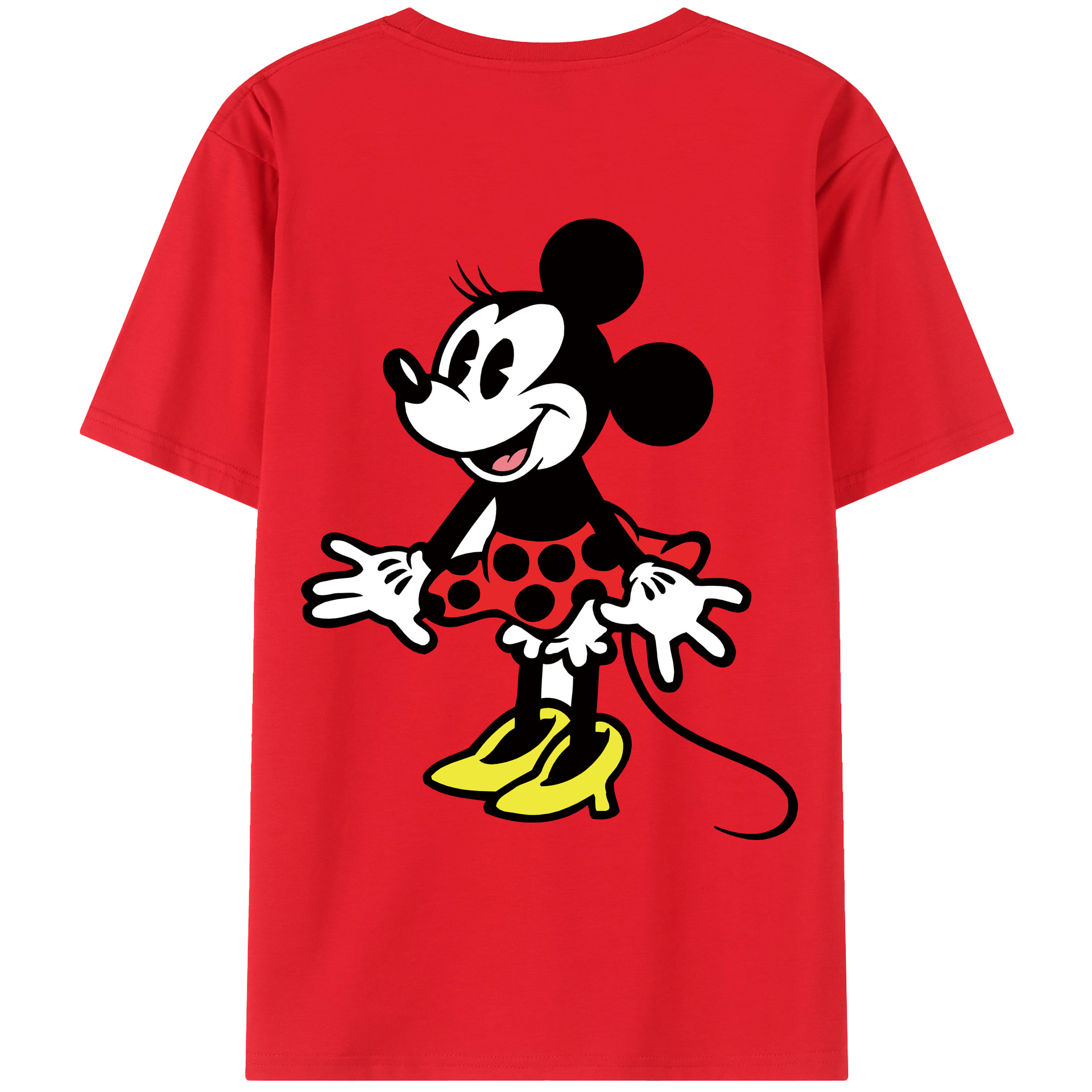 （画像用） ミッキーマウス Mickey Mouse レディース半袖Tシャツ(バックプリント)