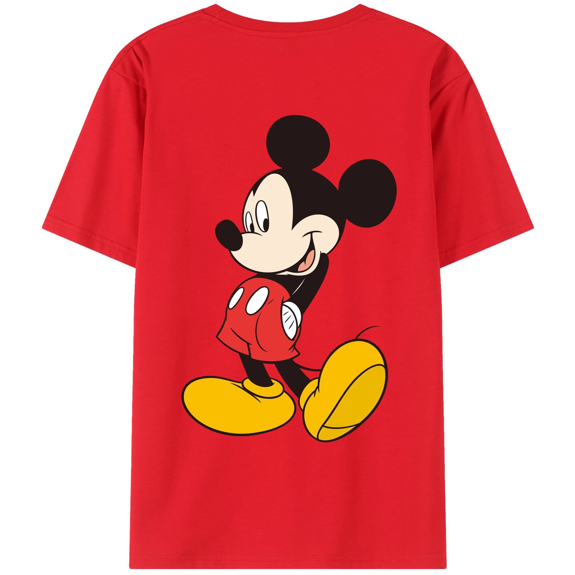 （画像用） ミッキーマウス Mickey Mouse レディース半袖Tシャツ(バックプリント)