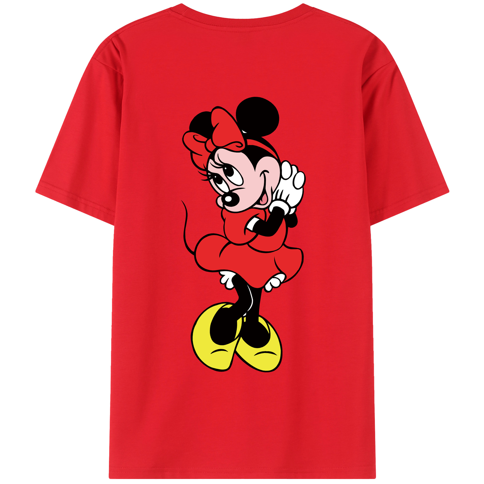 （画像用） ミッキーマウス Mickey Mouse レディース半袖Tシャツ(バックプリント)