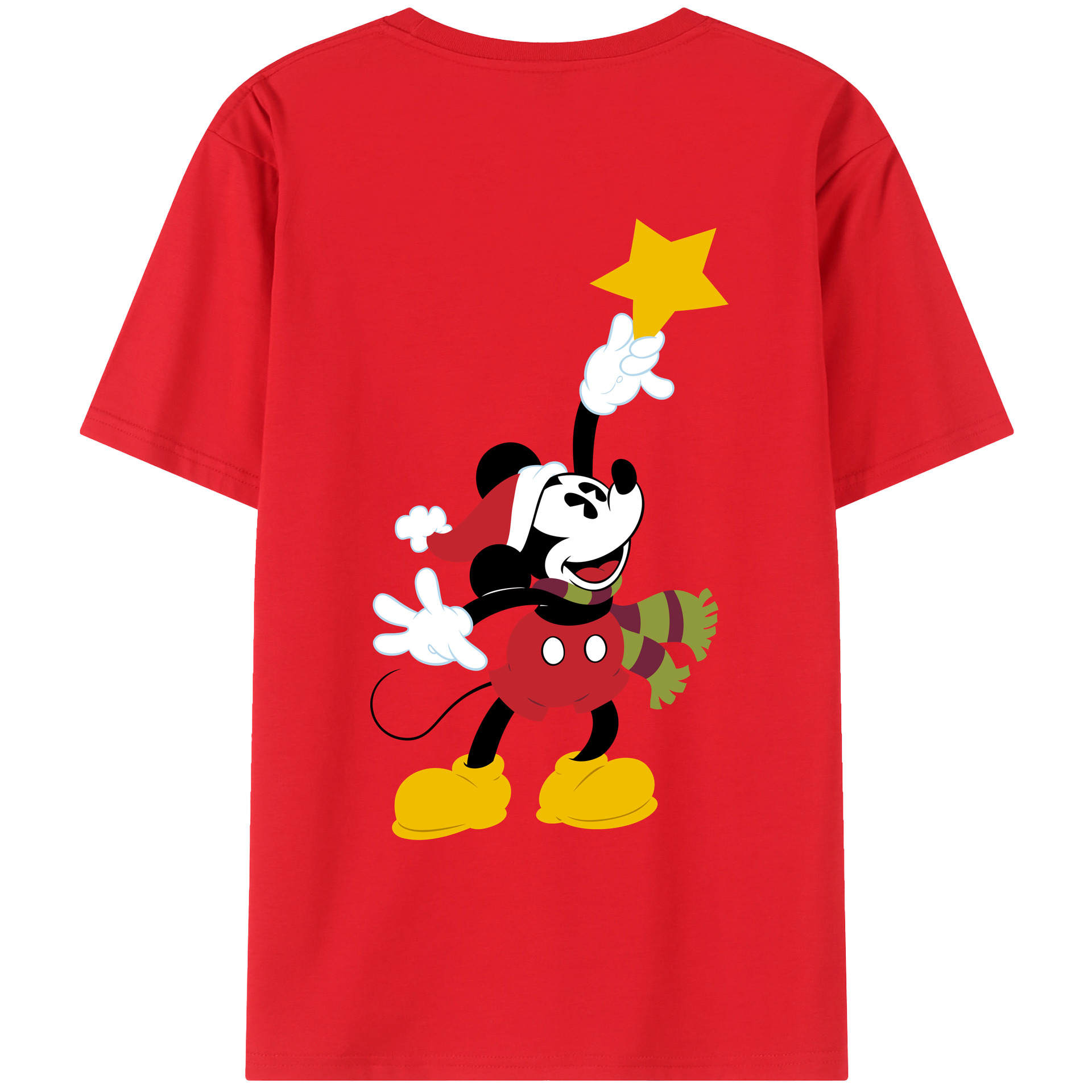 （画像用） ミッキーマウス Mickey Mouse レディース半袖Tシャツ(バックプリント)