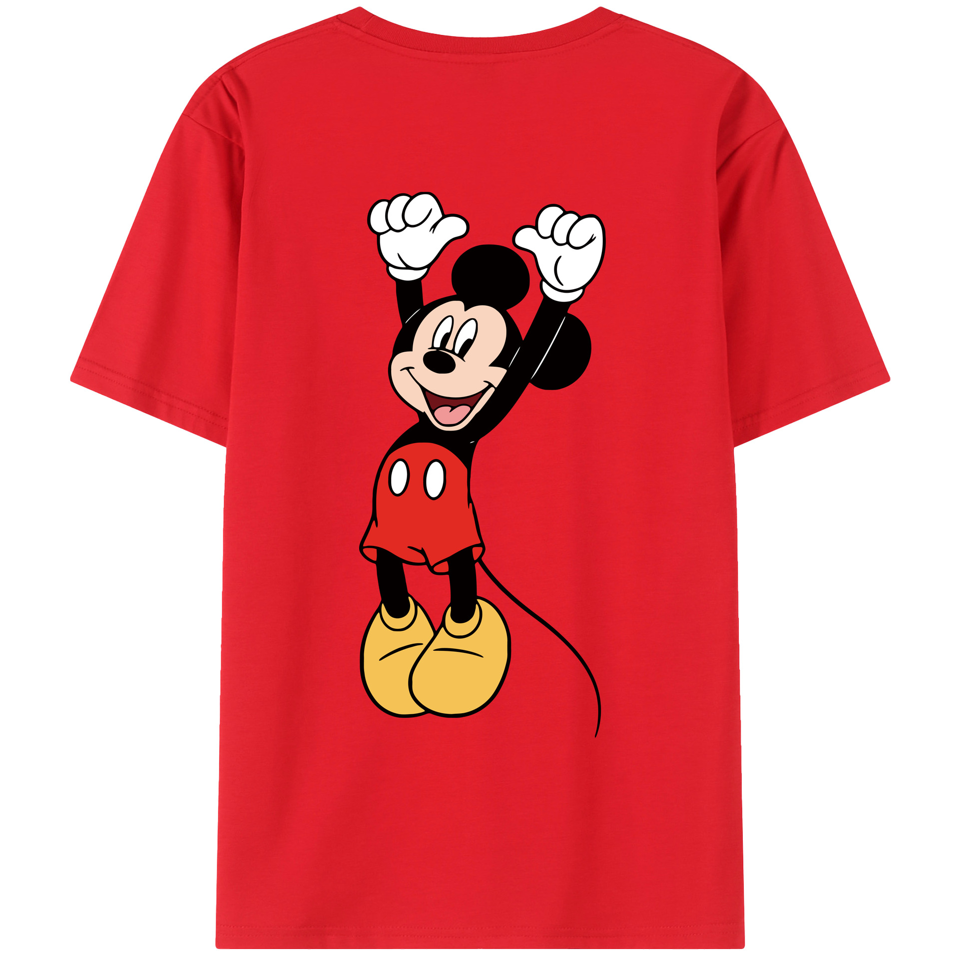 （画像用） ミッキーマウス Mickey Mouse レディース半袖Tシャツ(バックプリント)