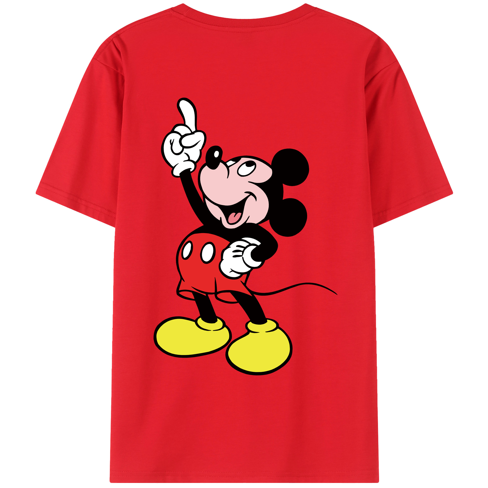 （画像用） ミッキーマウス Mickey Mouse レディース半袖Tシャツ(バックプリント)