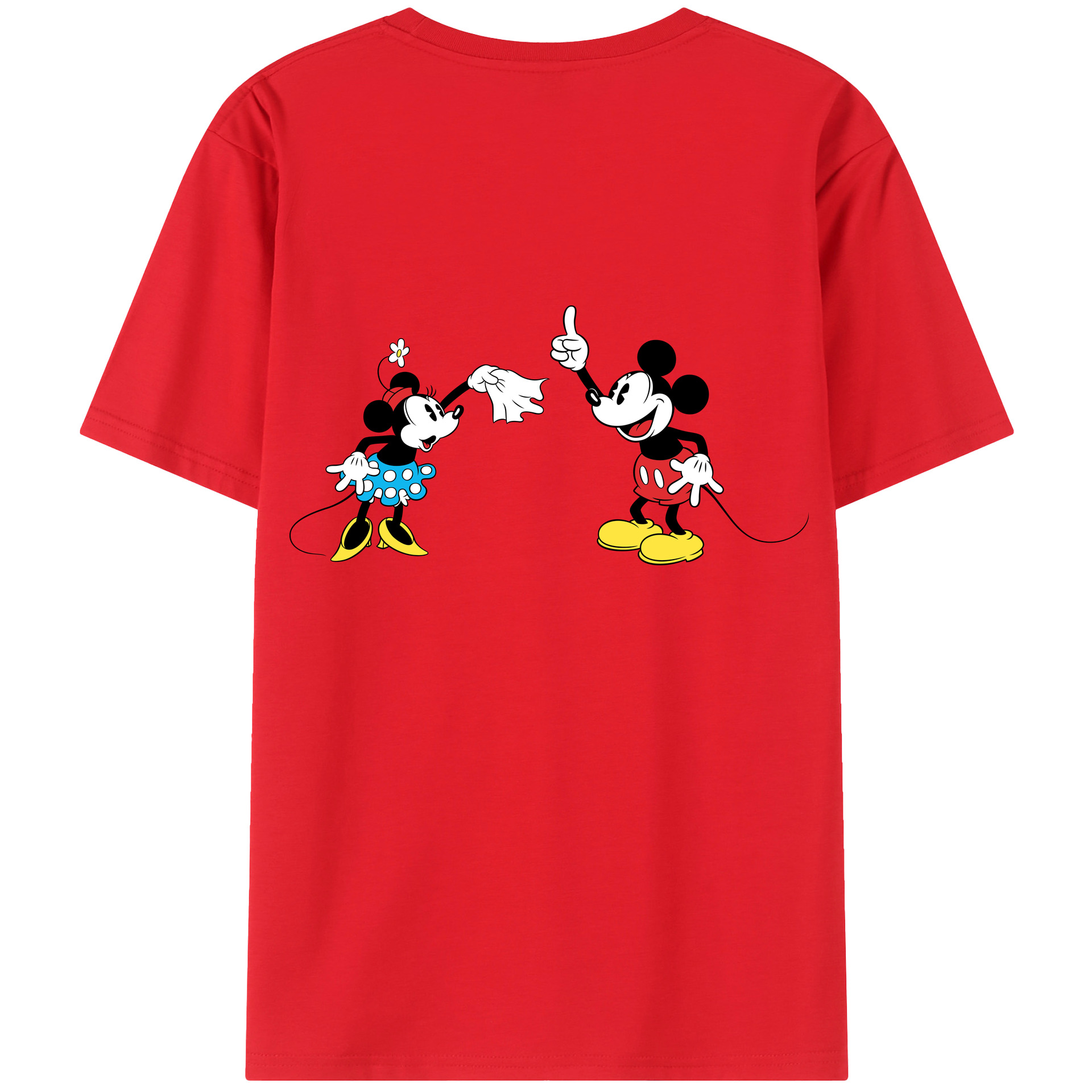 （画像用） ミッキーマウス Mickey Mouse レディース半袖Tシャツ(バックプリント)