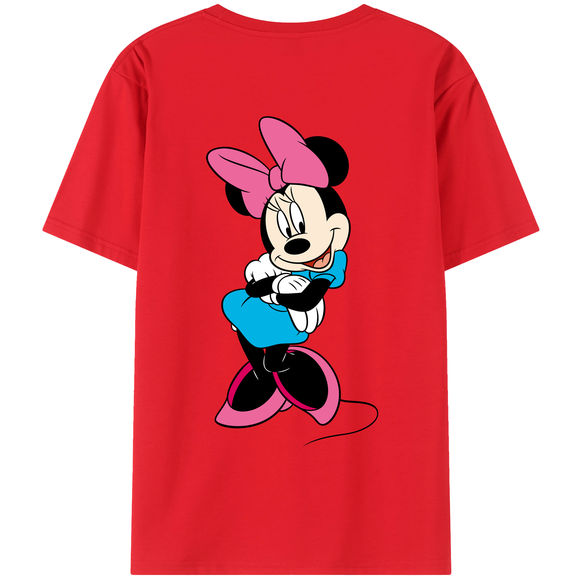（画像用） ミッキーマウス Mickey Mouse レディース半袖Tシャツ(バックプリント)