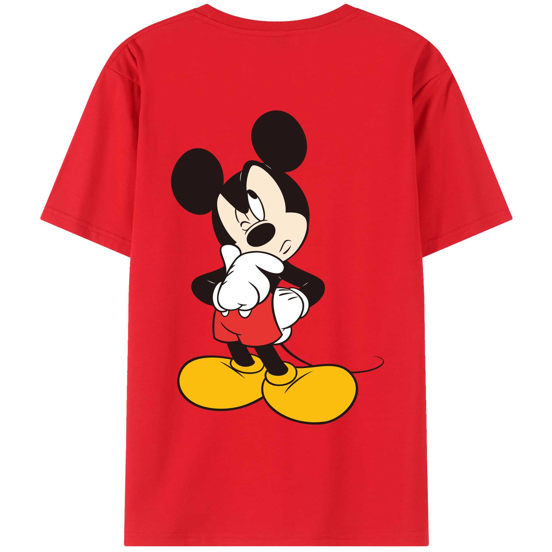 （画像用） ミッキーマウス Mickey Mouse レディース半袖Tシャツ(バックプリント)