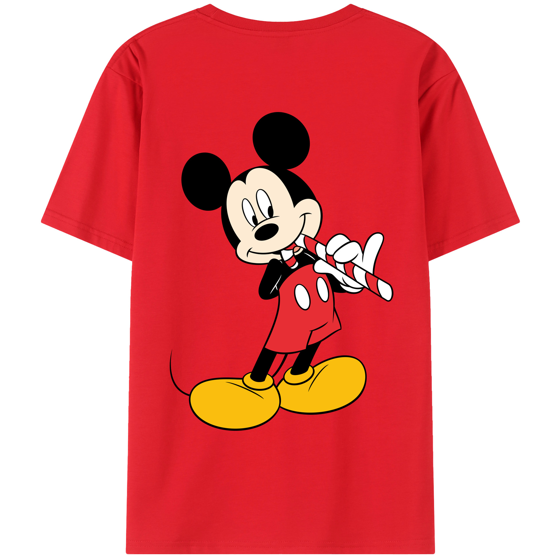 （画像用） ミッキーマウス Mickey Mouse レディース半袖Tシャツ(バックプリント)