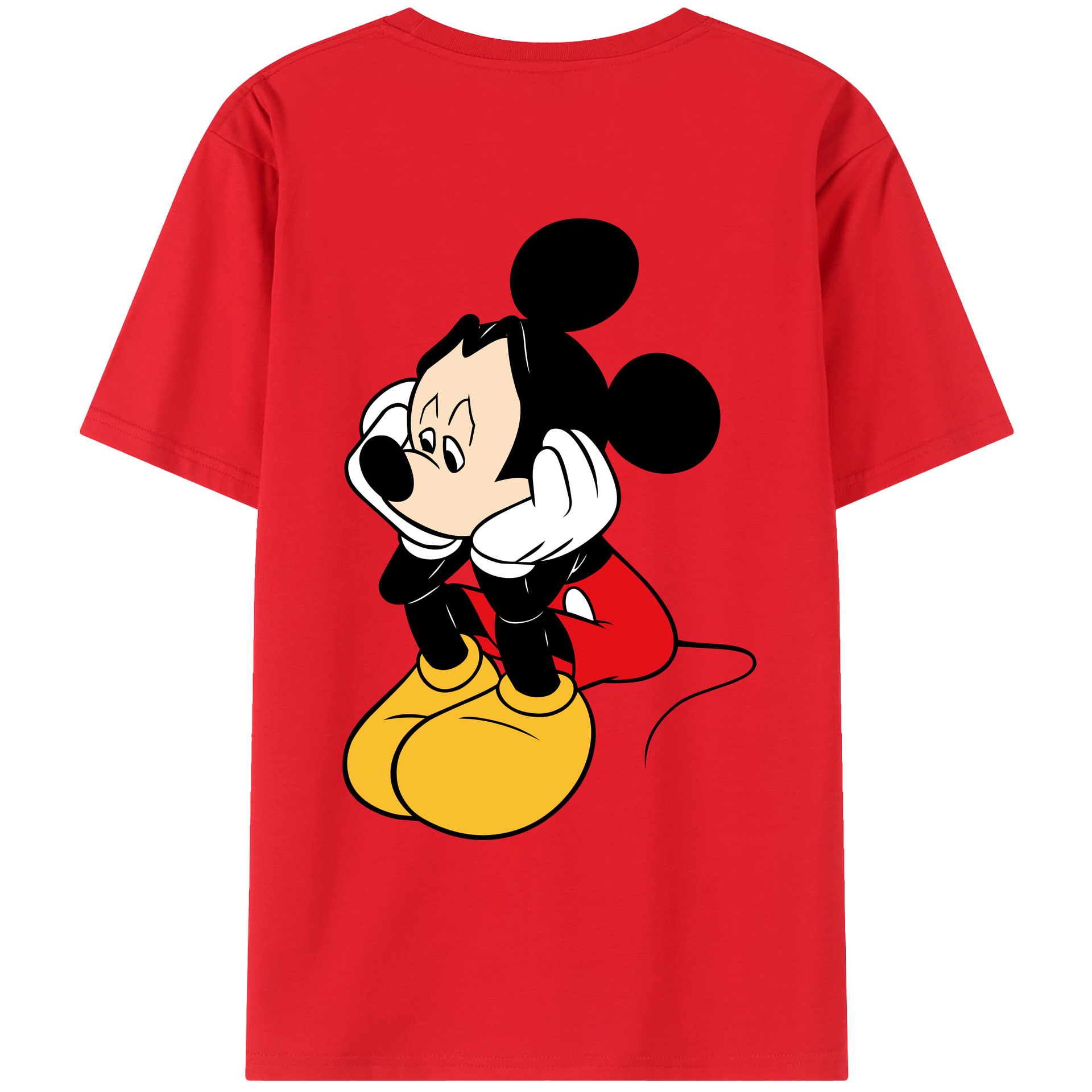 （画像用） ミッキーマウス Mickey Mouse レディース半袖Tシャツ(バックプリント)