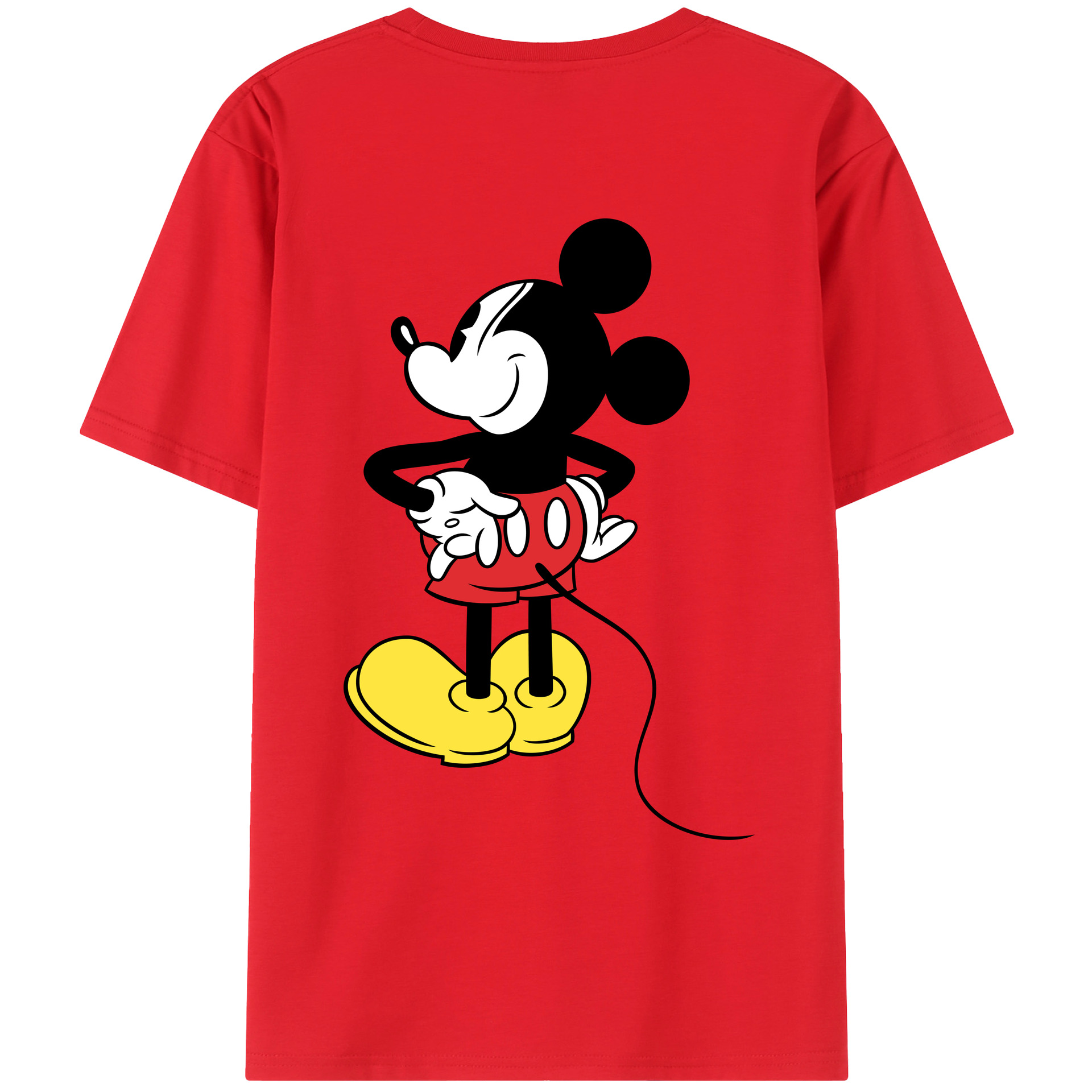 （画像用） ミッキーマウス Mickey Mouse レディース半袖Tシャツ(バックプリント)
