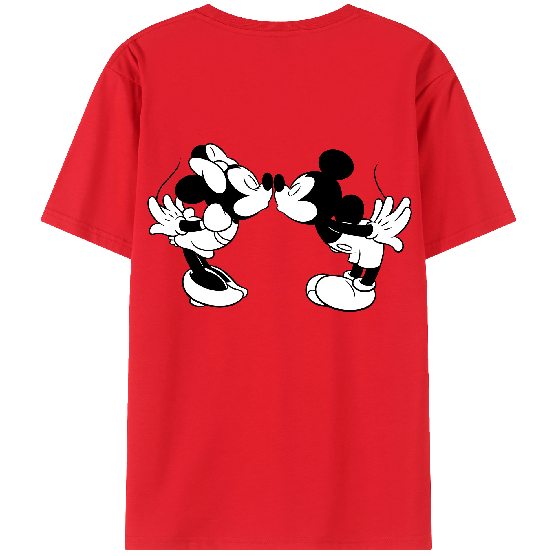 （画像用） ミッキーマウス Mickey Mouse レディース半袖Tシャツ(バックプリント)