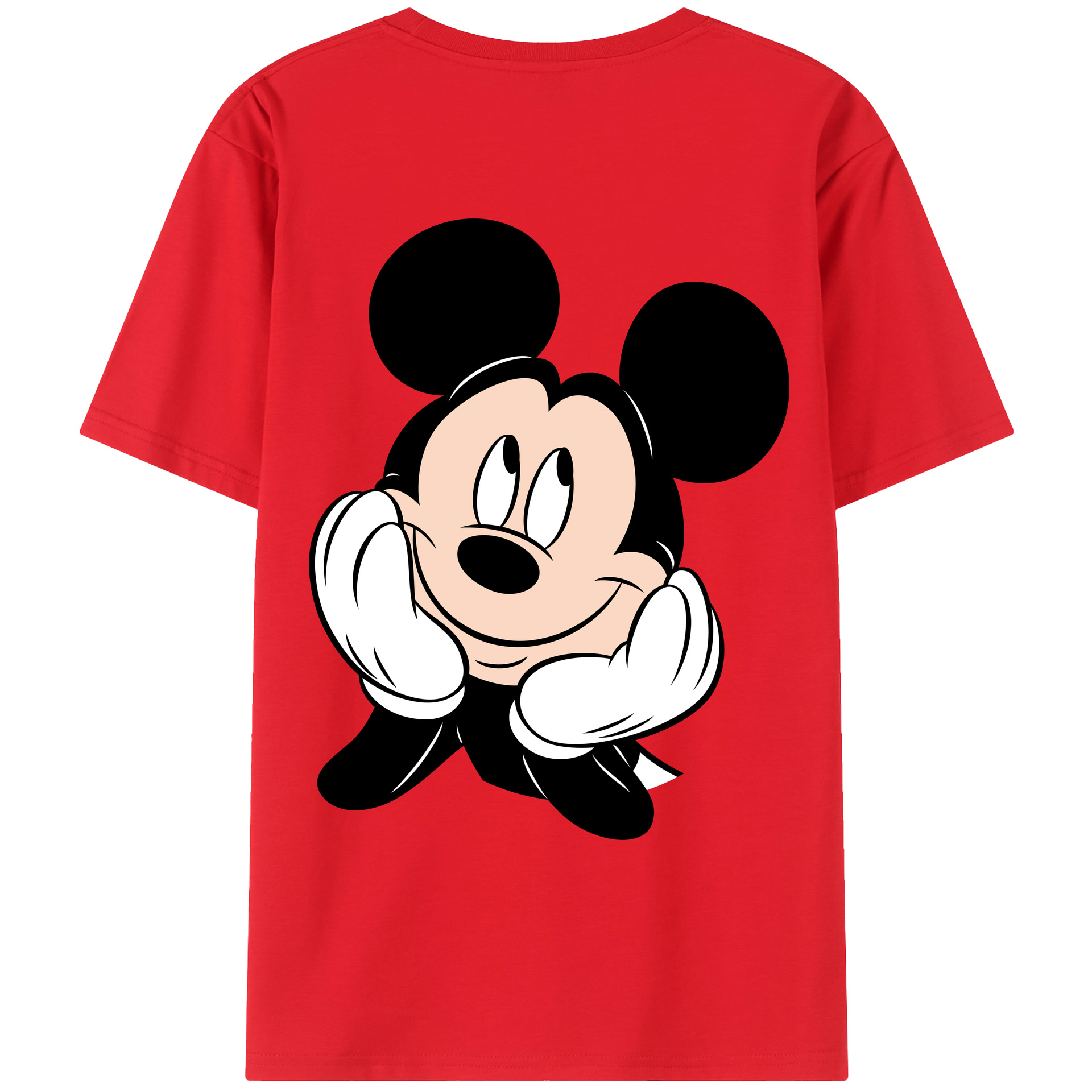 （画像用） ミッキーマウス Mickey Mouse レディース半袖Tシャツ(バックプリント)