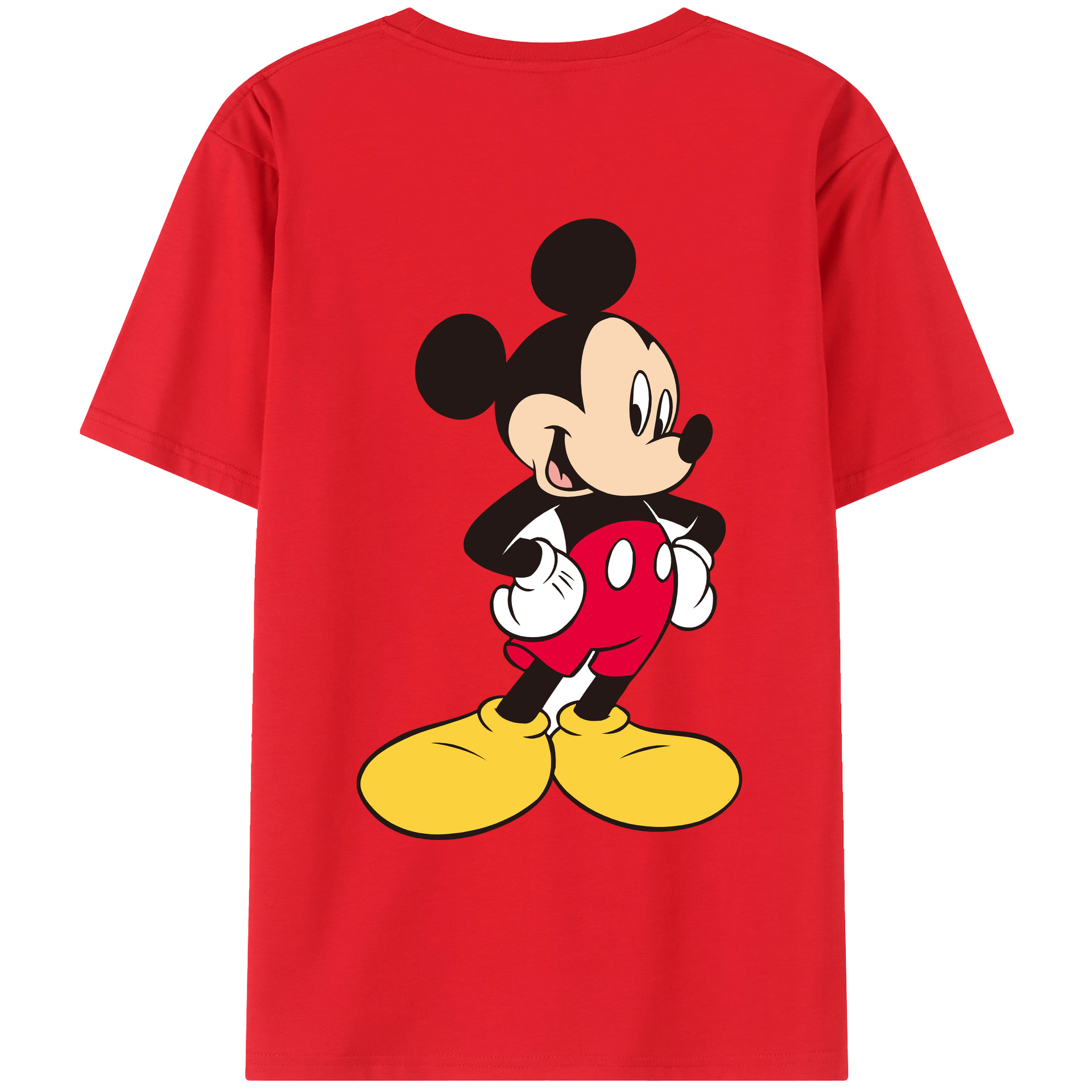 （画像用） ミッキーマウス Mickey Mouse レディース半袖Tシャツ(バックプリント)