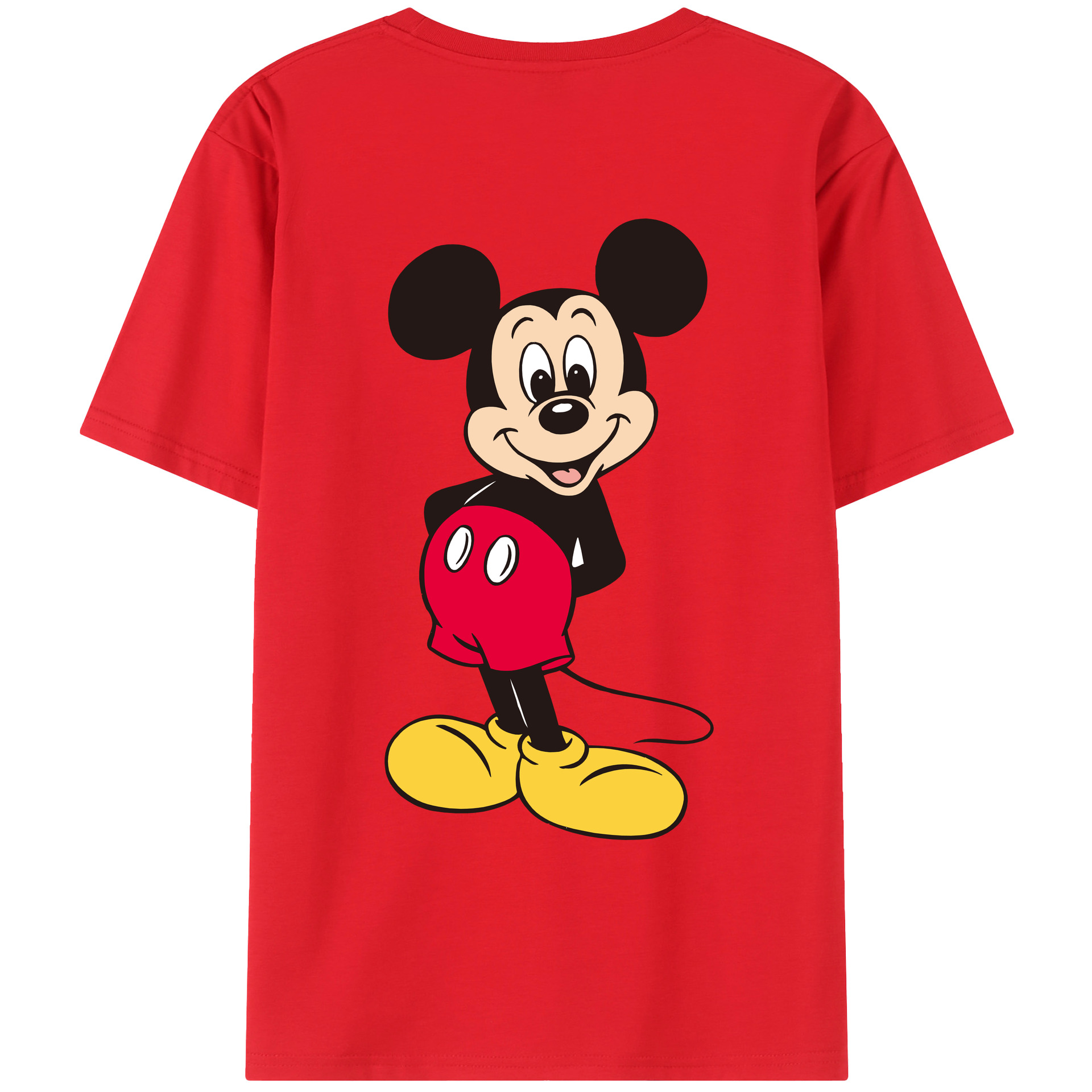 （画像用） ミッキーマウス Mickey Mouse レディース半袖Tシャツ(バックプリント)