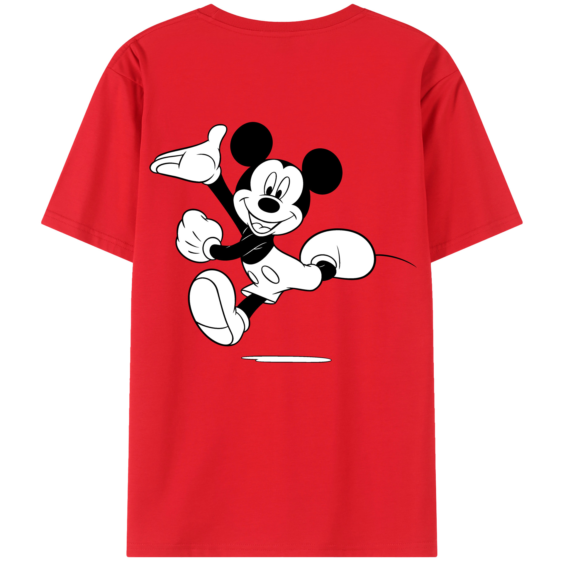 （画像用） ミッキーマウス Mickey Mouse レディース半袖Tシャツ(バックプリント)