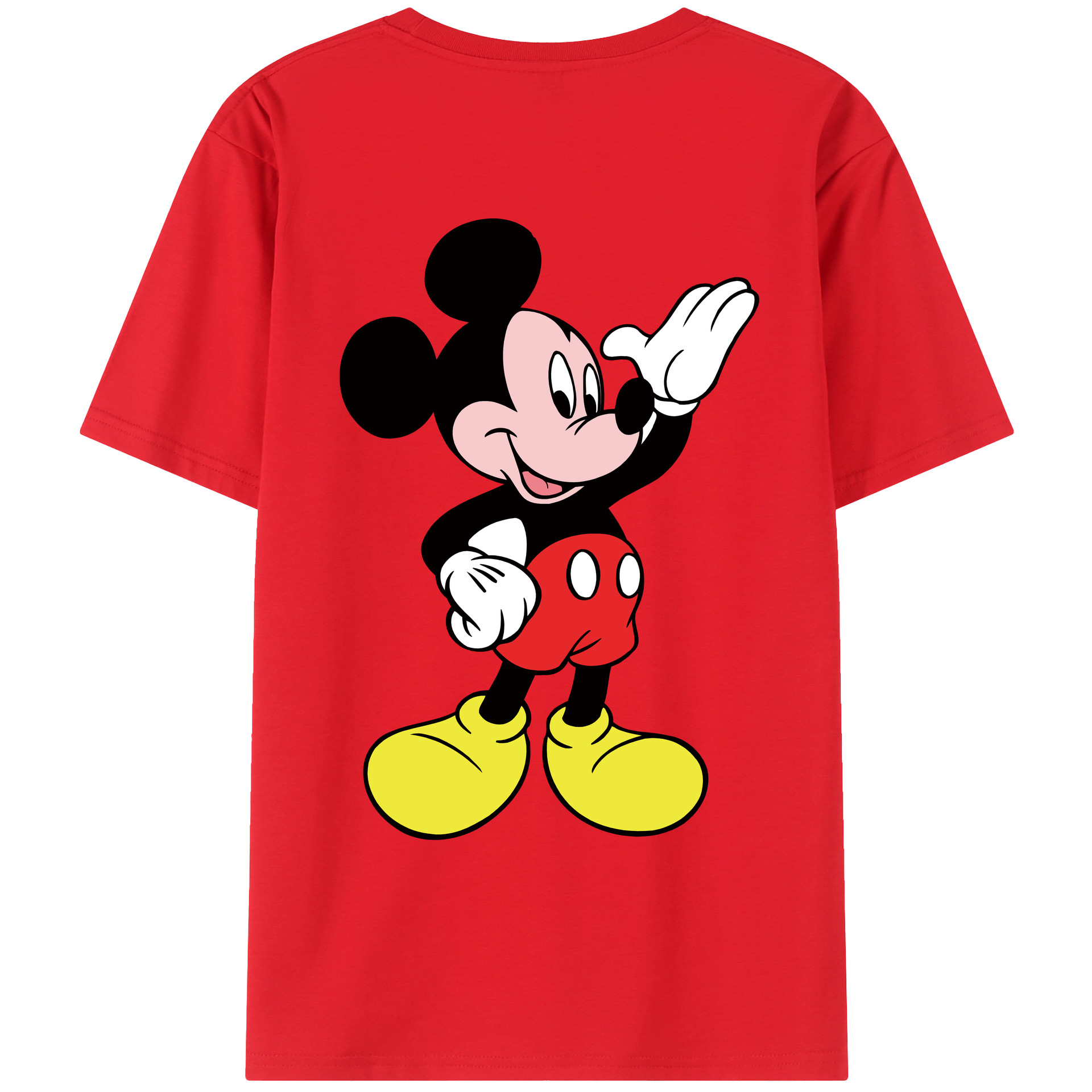 （画像用） ミッキーマウス Mickey Mouse レディース半袖Tシャツ(バックプリント)