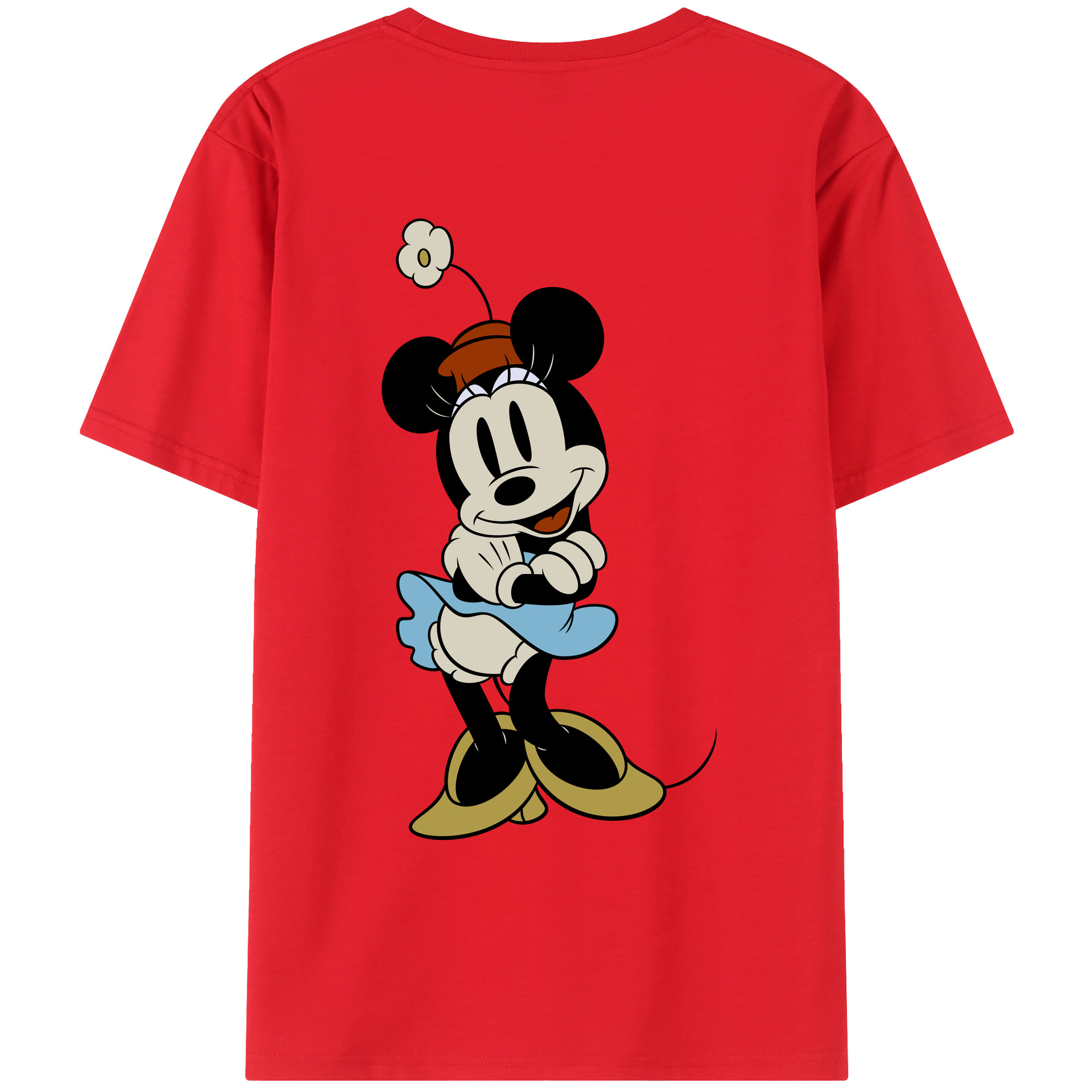 （画像用） ミッキーマウス Mickey Mouse レディース半袖Tシャツ(バックプリント)
