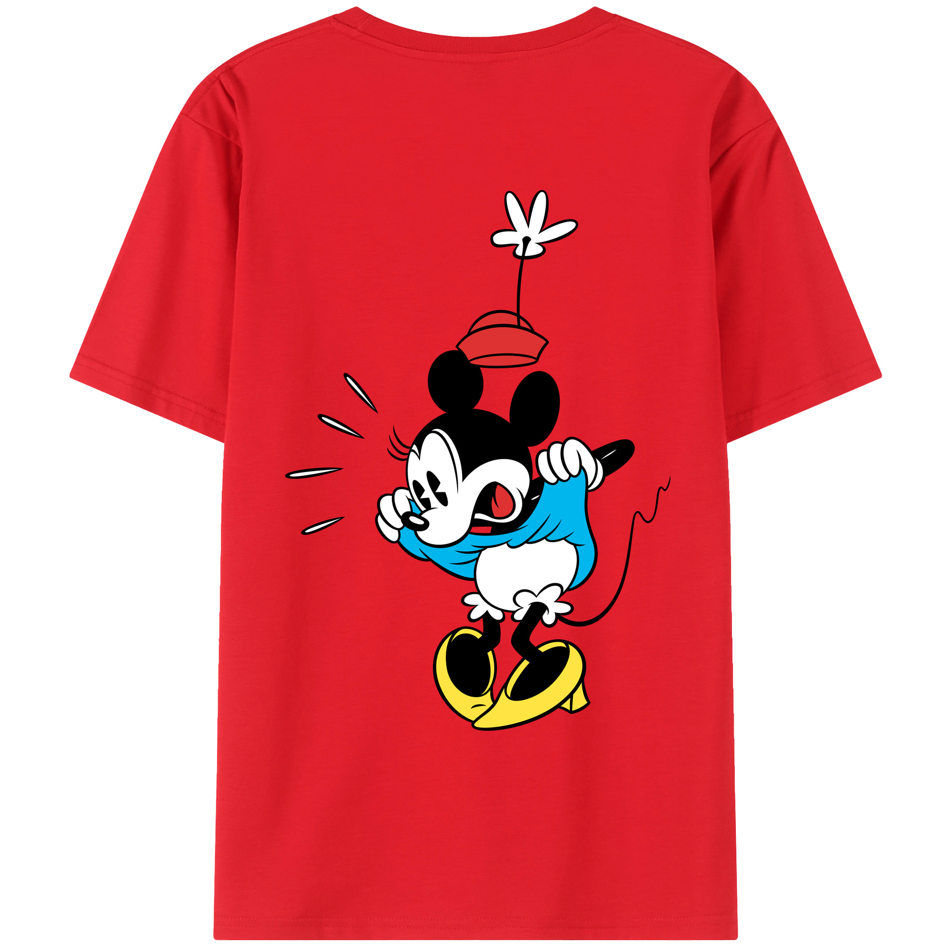 （画像用） ミッキーマウス Mickey Mouse レディース半袖Tシャツ(バックプリント)
