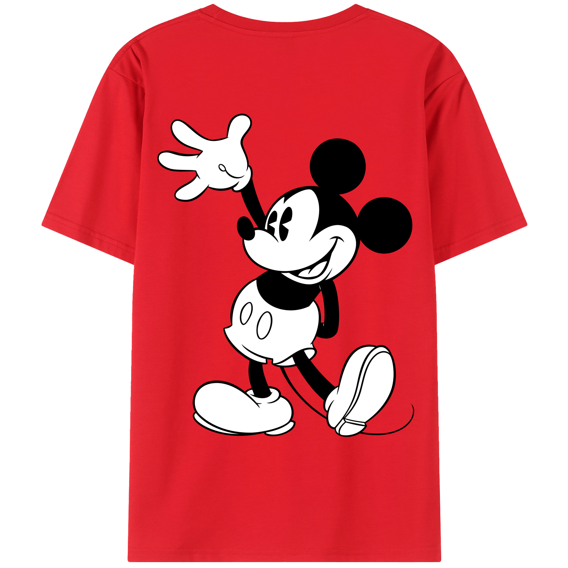 （画像用） ミッキーマウス Mickey Mouse レディース半袖Tシャツ(バックプリント)