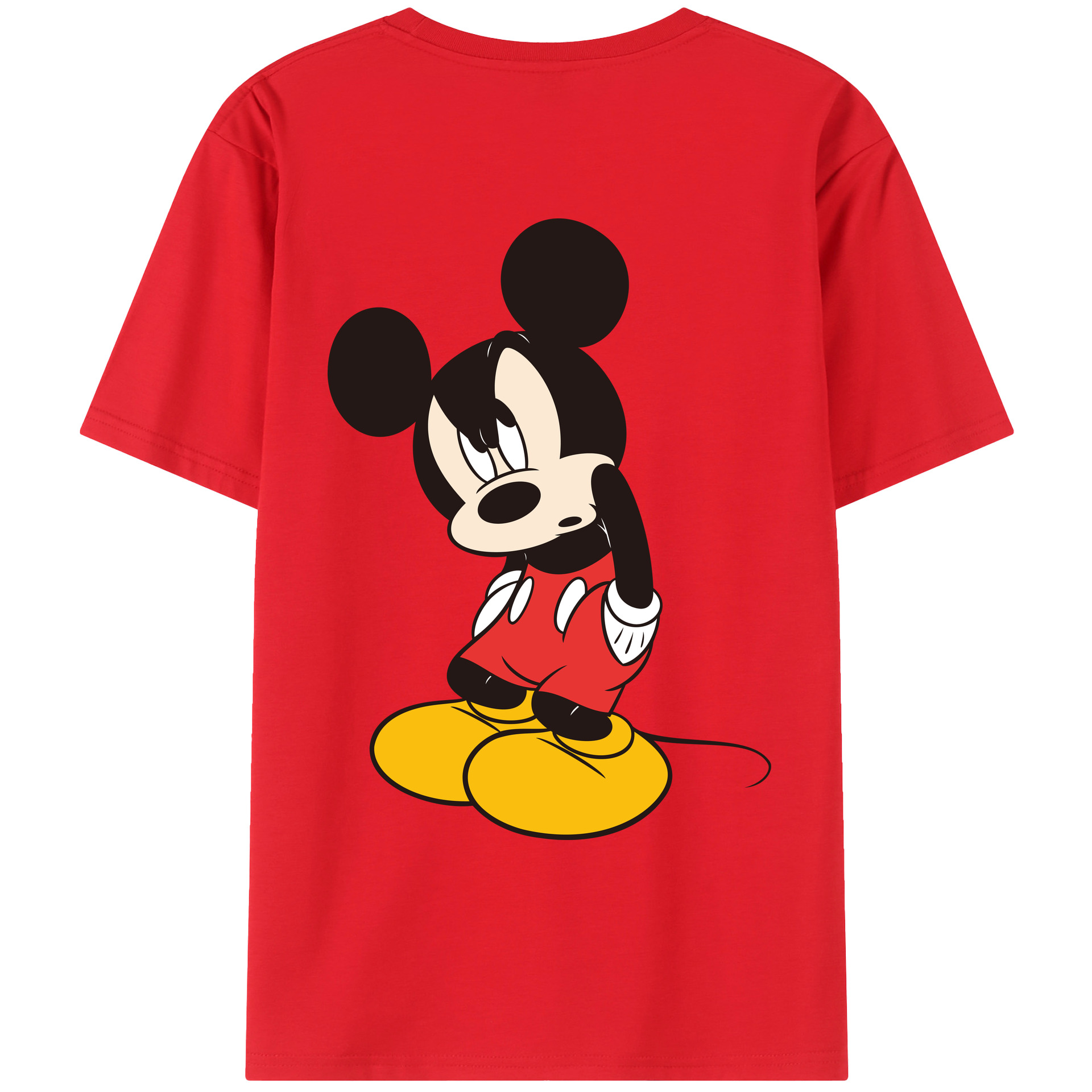 （画像用） ミッキーマウス Mickey Mouse レディース半袖Tシャツ(バックプリント)
