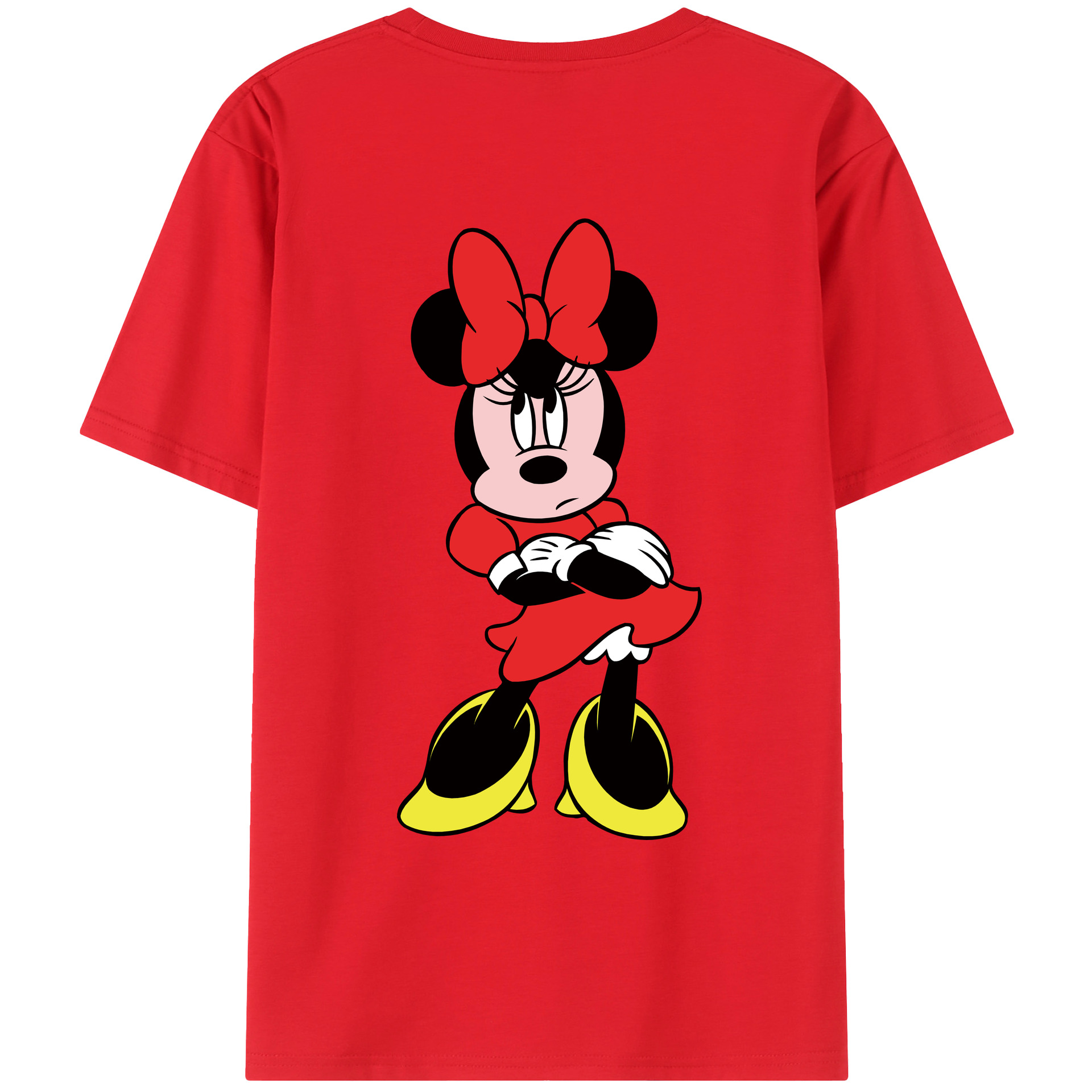 （画像用） ミッキーマウス Mickey Mouse レディース半袖Tシャツ(バックプリント)