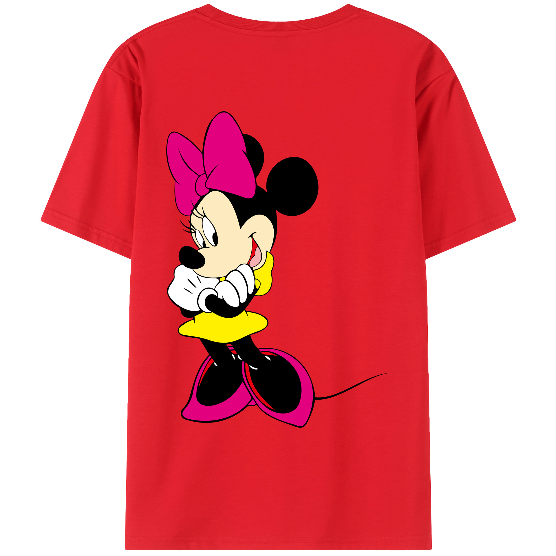 （画像用） ミッキーマウス Mickey Mouse レディース半袖Tシャツ(バックプリント)