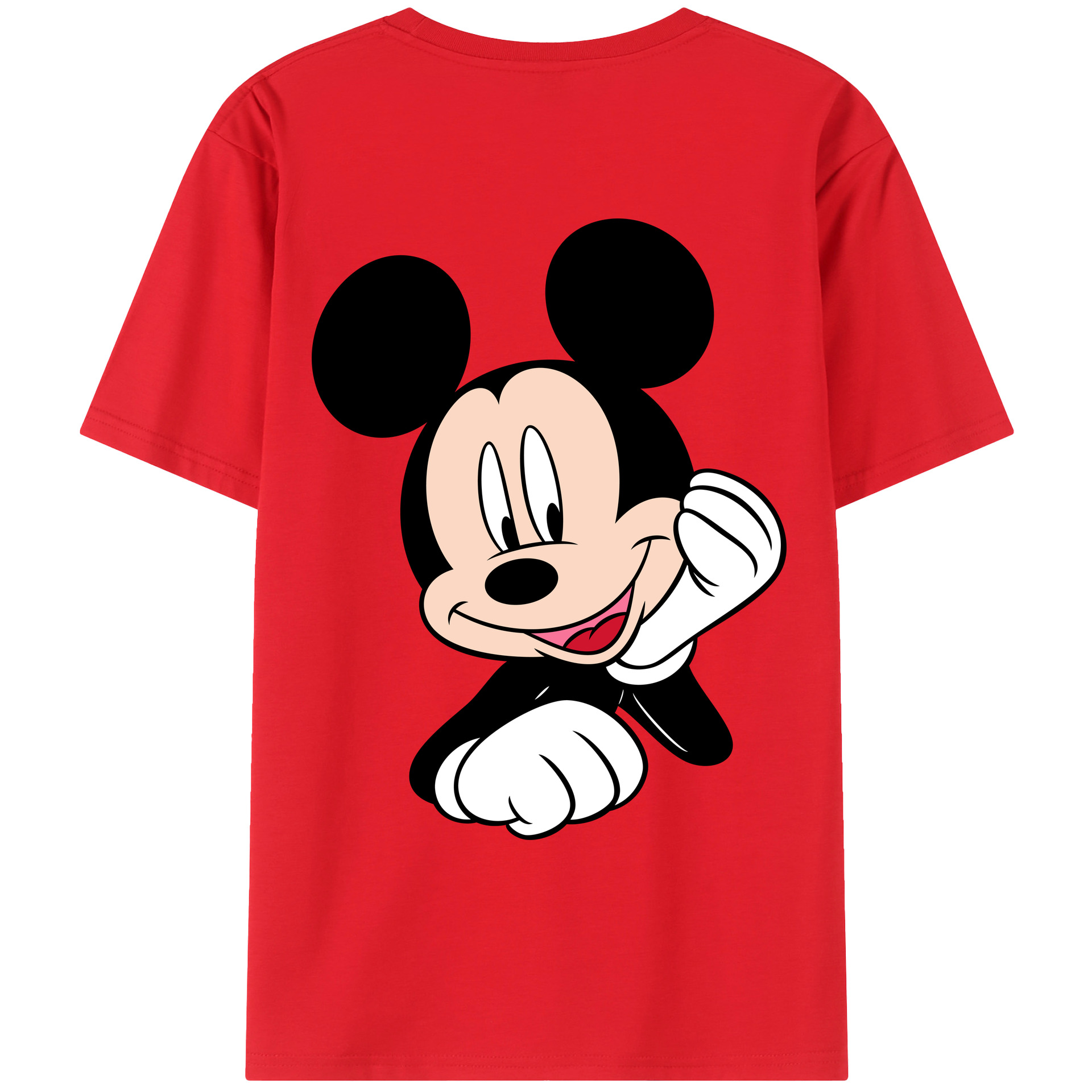 （画像用） ミッキーマウス Mickey Mouse レディース半袖Tシャツ(バックプリント)