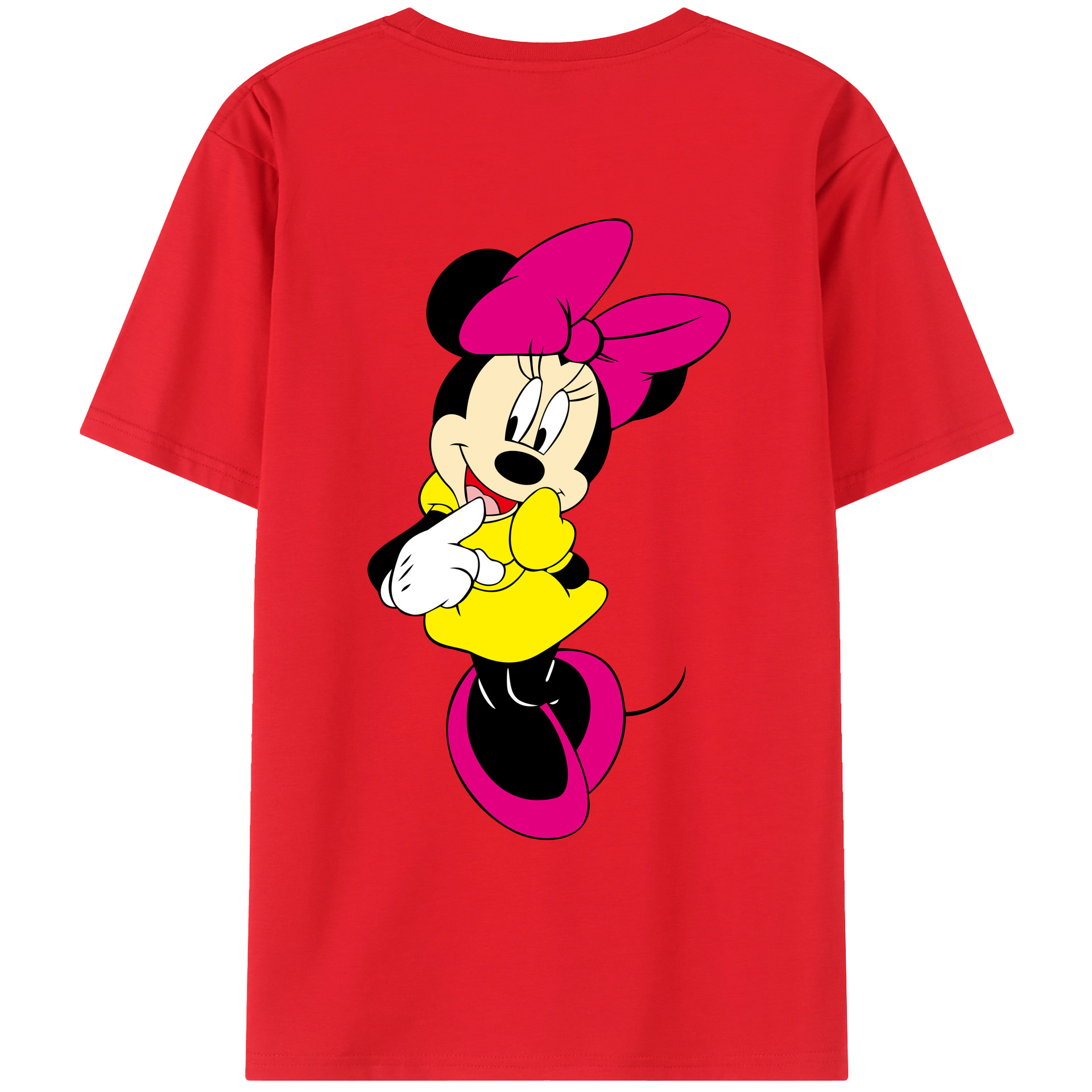 （画像用） ミッキーマウス Mickey Mouse レディース半袖Tシャツ(バックプリント)