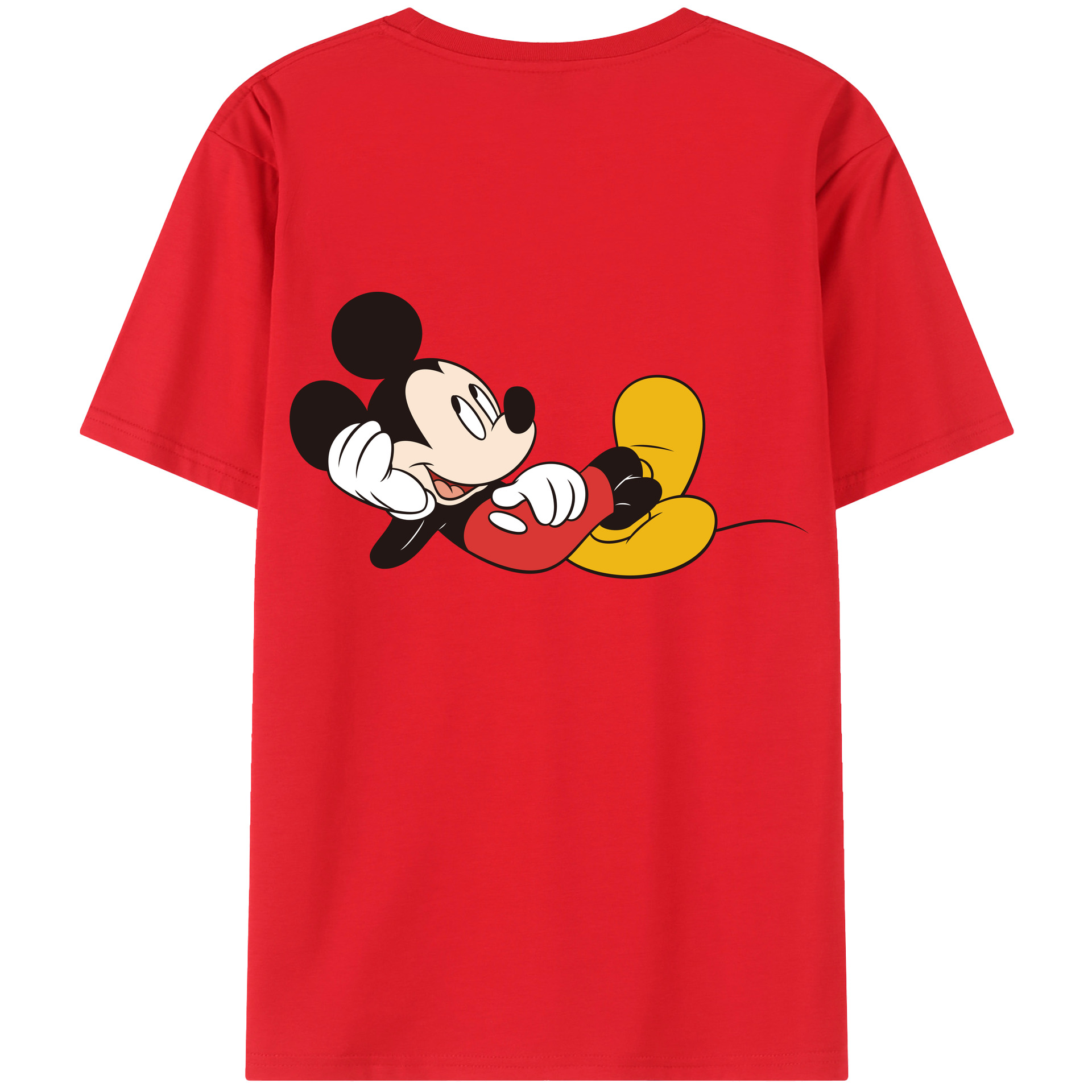 （画像用） ミッキーマウス Mickey Mouse レディース半袖Tシャツ(バックプリント)