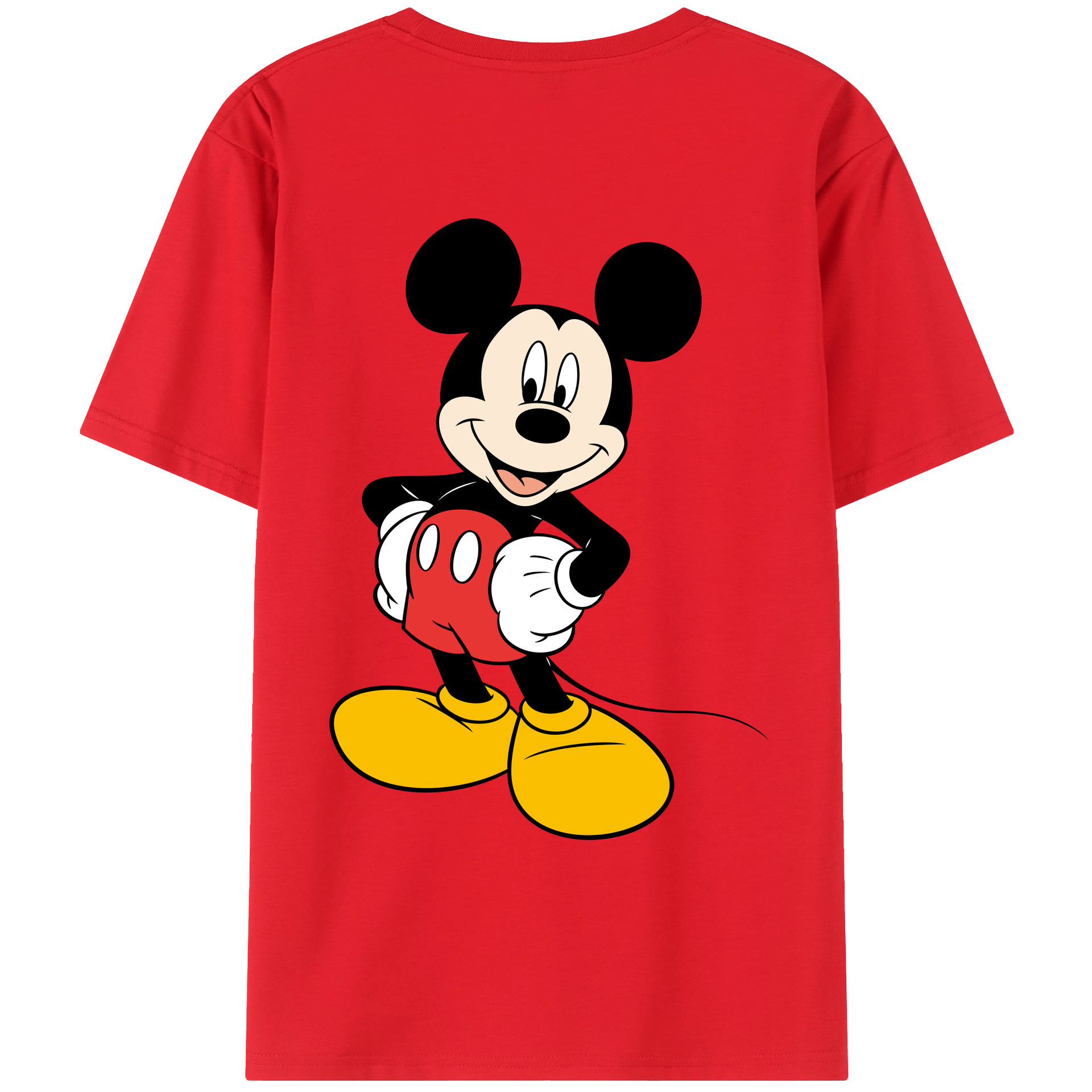 （画像用） ミッキーマウス Mickey Mouse レディース半袖Tシャツ(バックプリント)