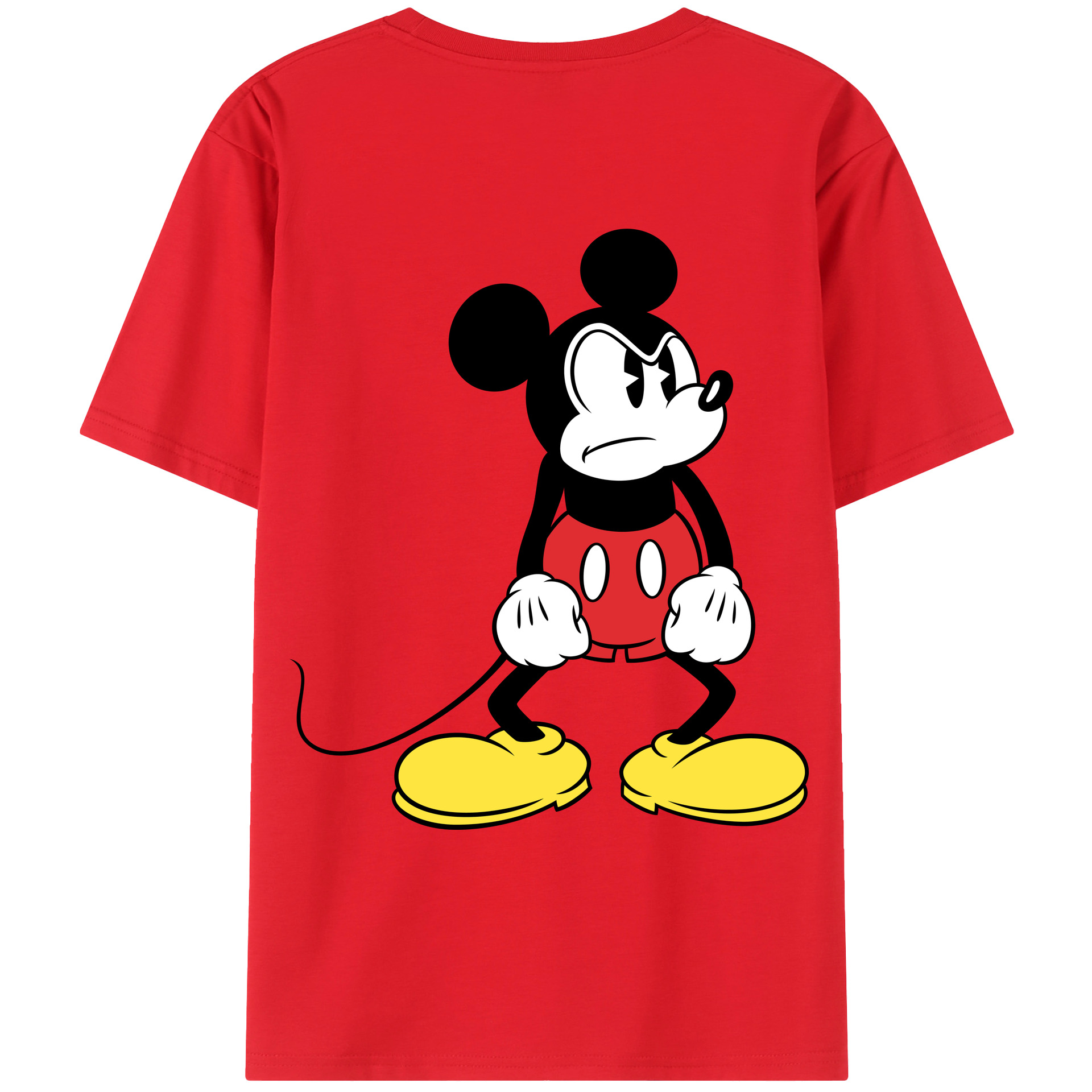 （画像用） ミッキーマウス Mickey Mouse レディース半袖Tシャツ(バックプリント)