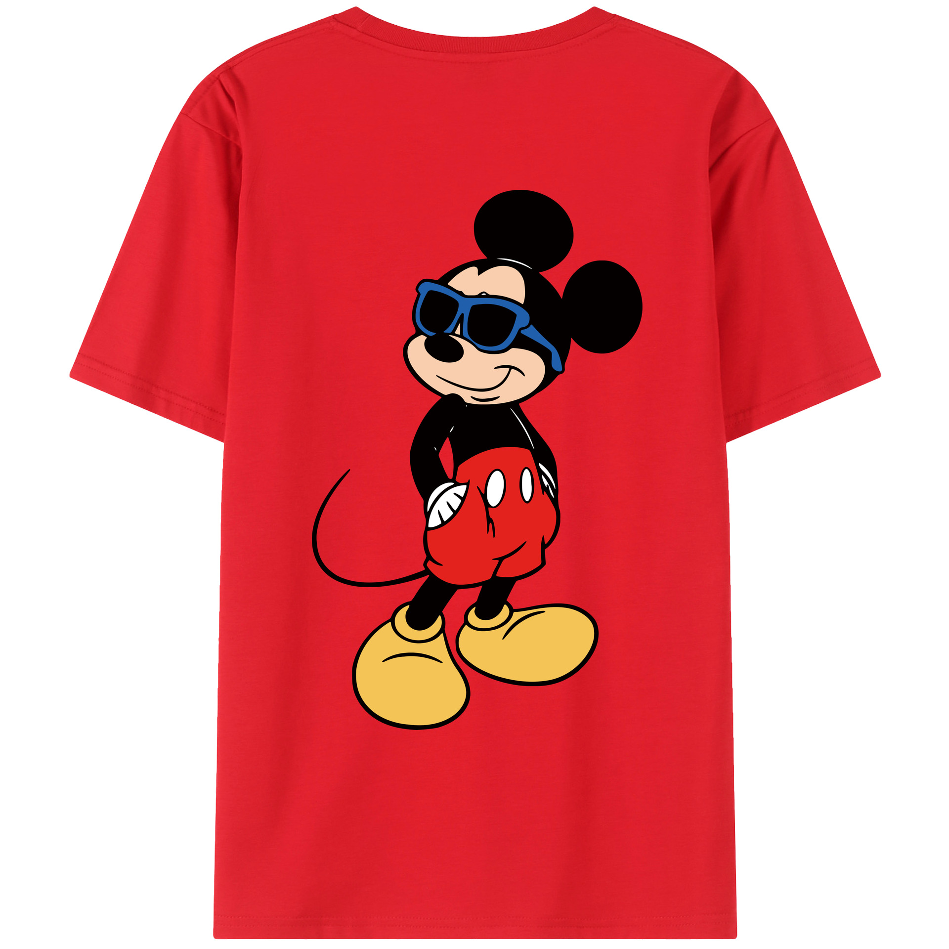 （画像用） ミッキーマウス Mickey Mouse レディース半袖Tシャツ(バックプリント)