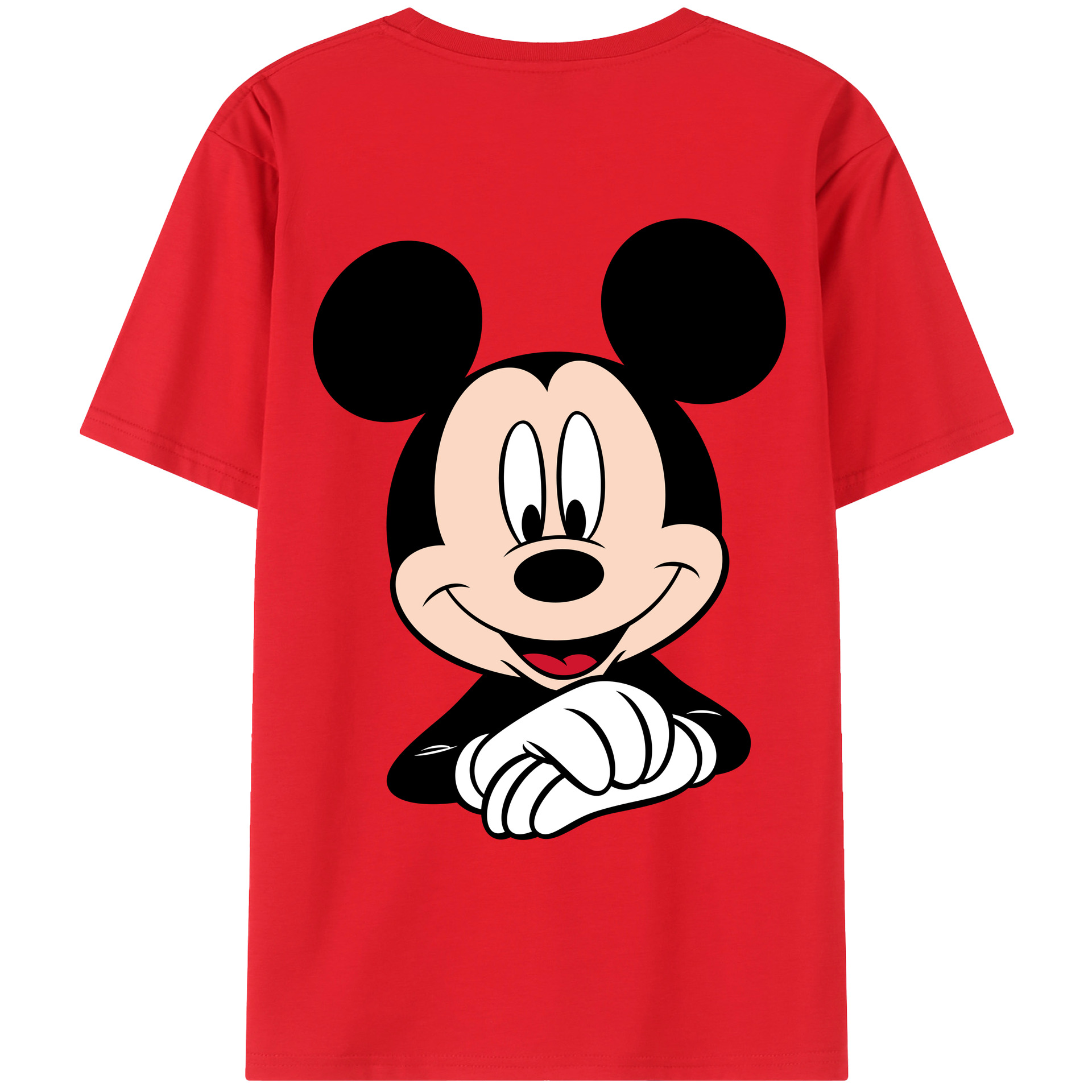 （画像用） ミッキーマウス Mickey Mouse レディース半袖Tシャツ(バックプリント)