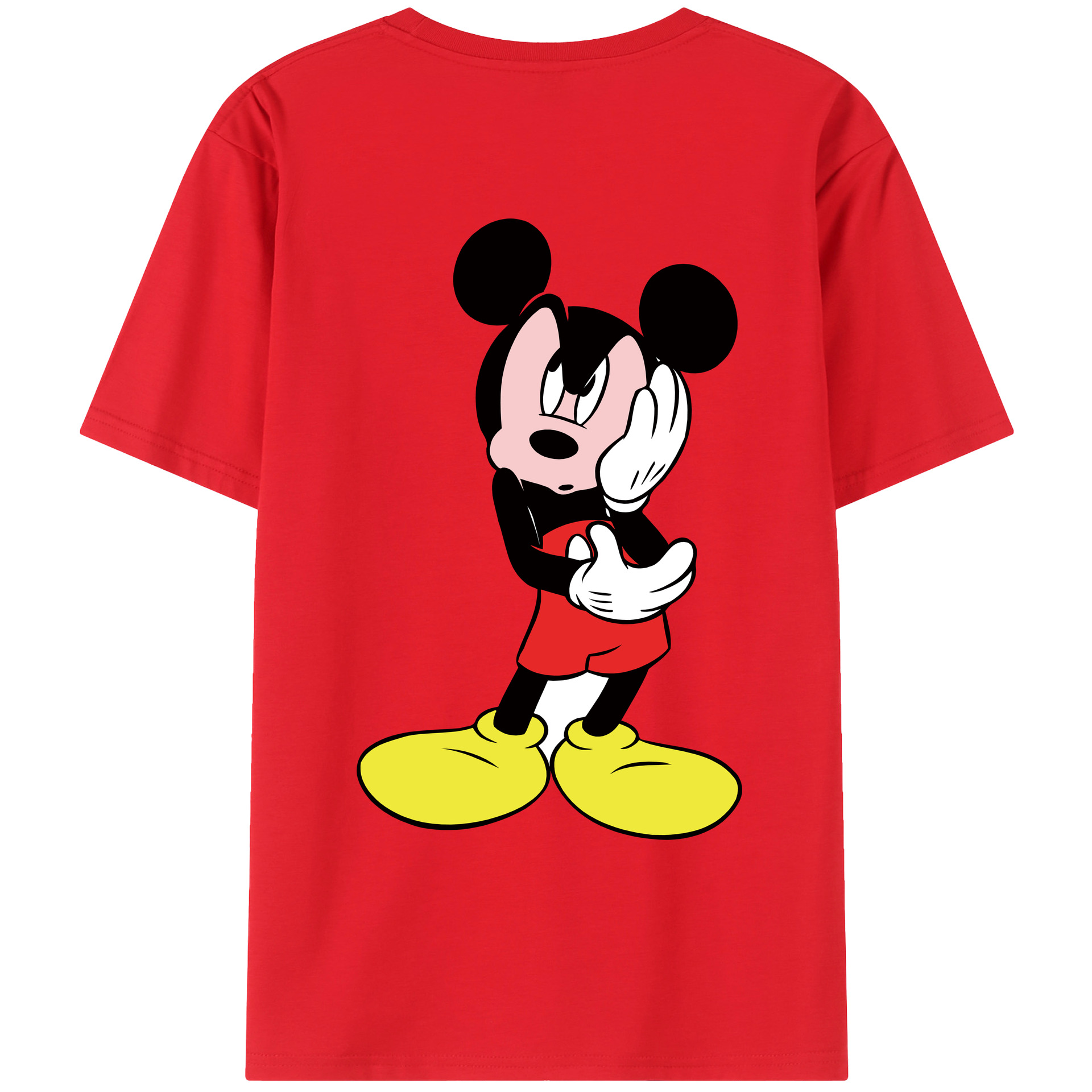 （画像用） ミッキーマウス Mickey Mouse レディース半袖Tシャツ(バックプリント)