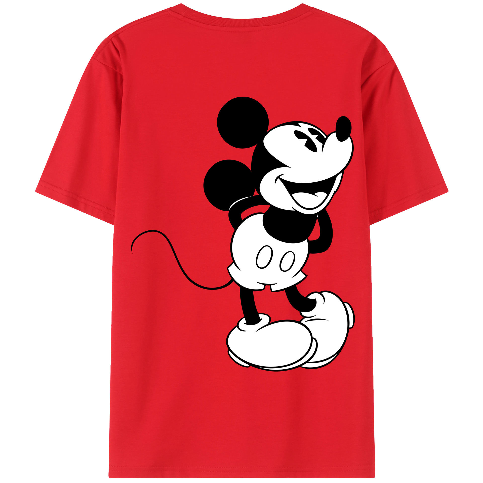 （画像用） ミッキーマウス Mickey Mouse レディース半袖Tシャツ(バックプリント)