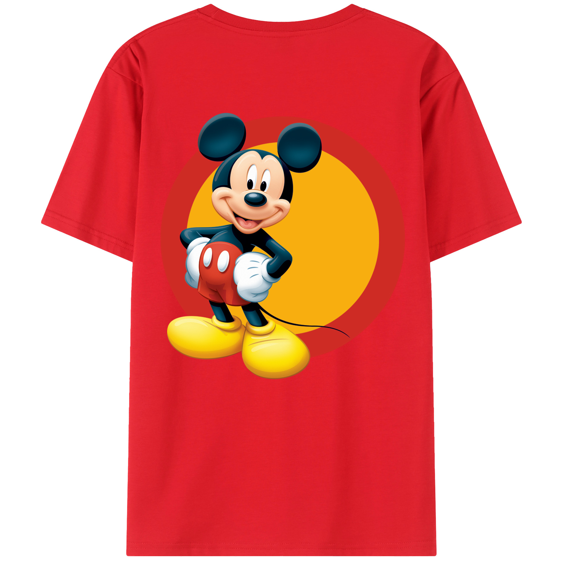 （画像用） ミッキーマウス Mickey Mouse レディース半袖Tシャツ(バックプリント)