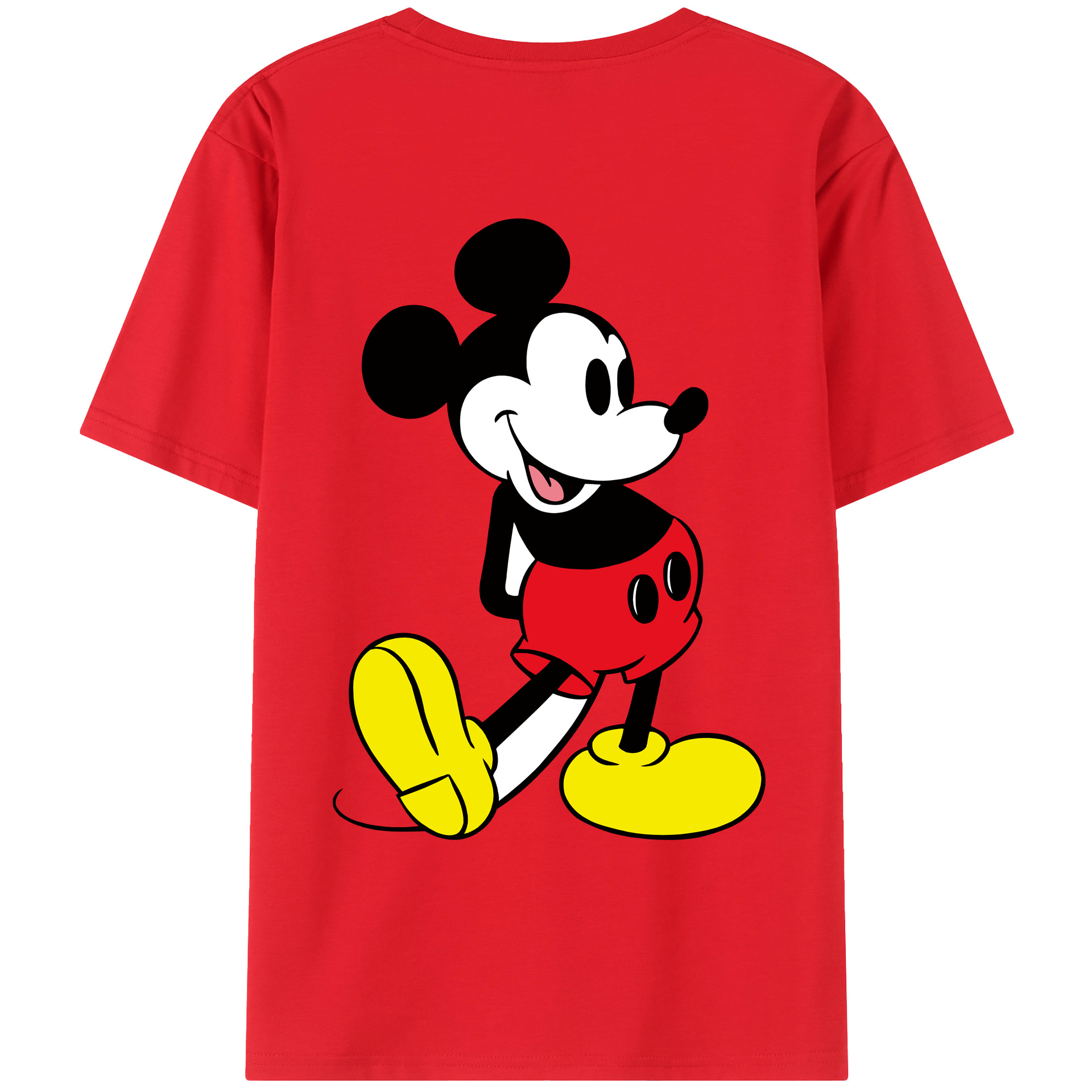 （画像用） ミッキーマウス Mickey Mouse レディース半袖Tシャツ(バックプリント)