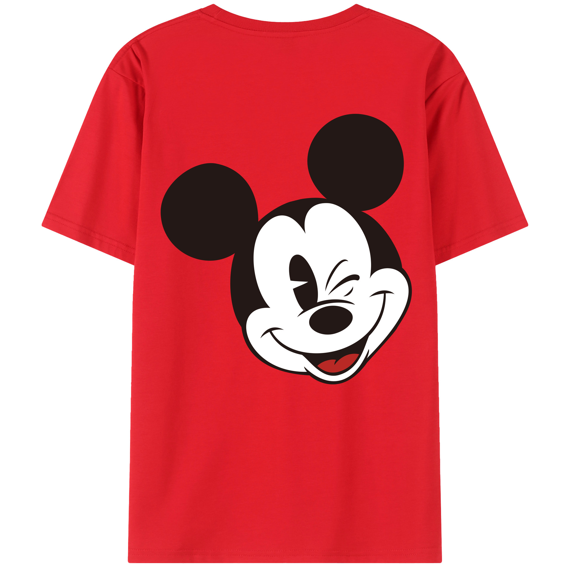 （画像用） ミッキーマウス Mickey Mouse レディース半袖Tシャツ(バックプリント)