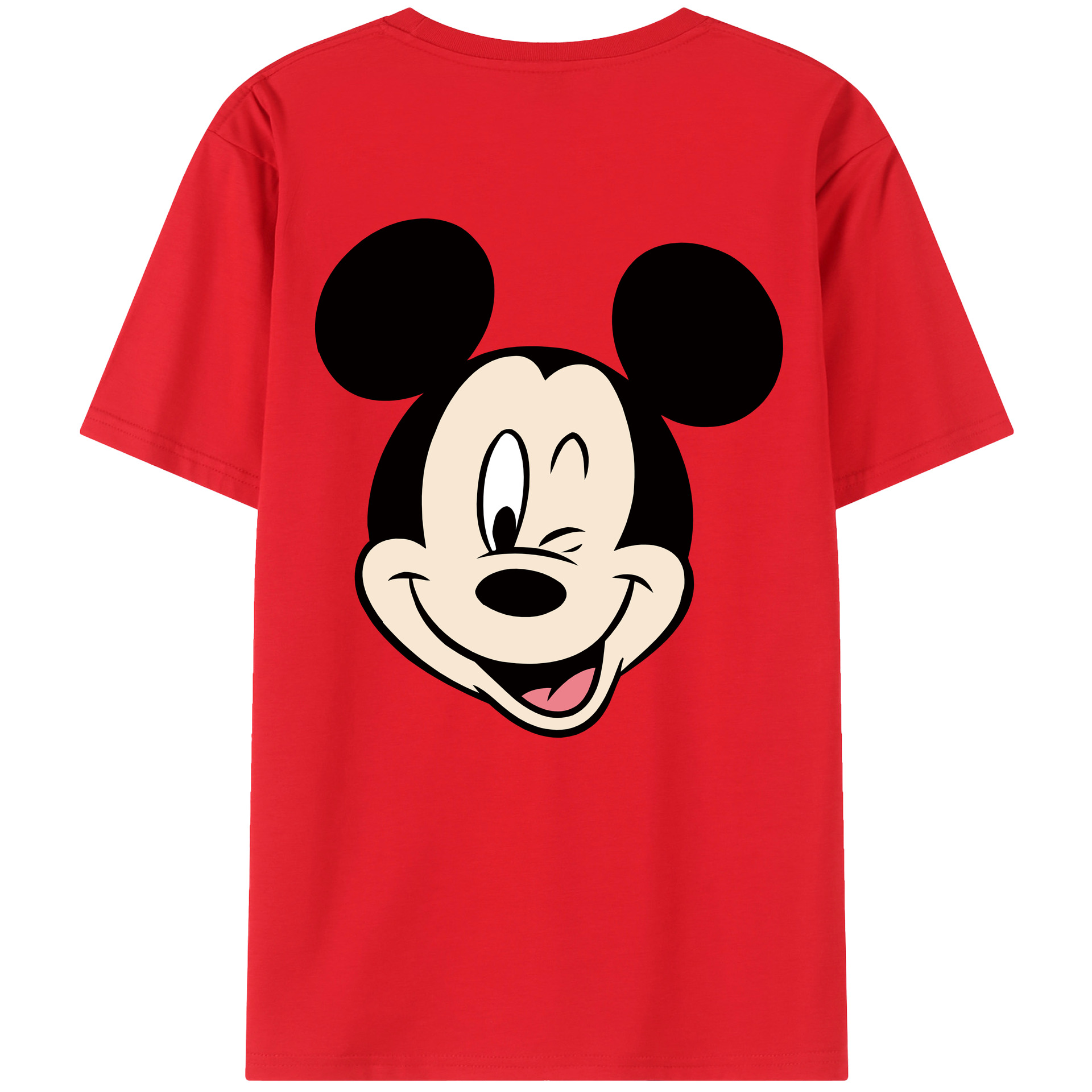（画像用） ミッキーマウス Mickey Mouse レディース半袖Tシャツ(バックプリント)