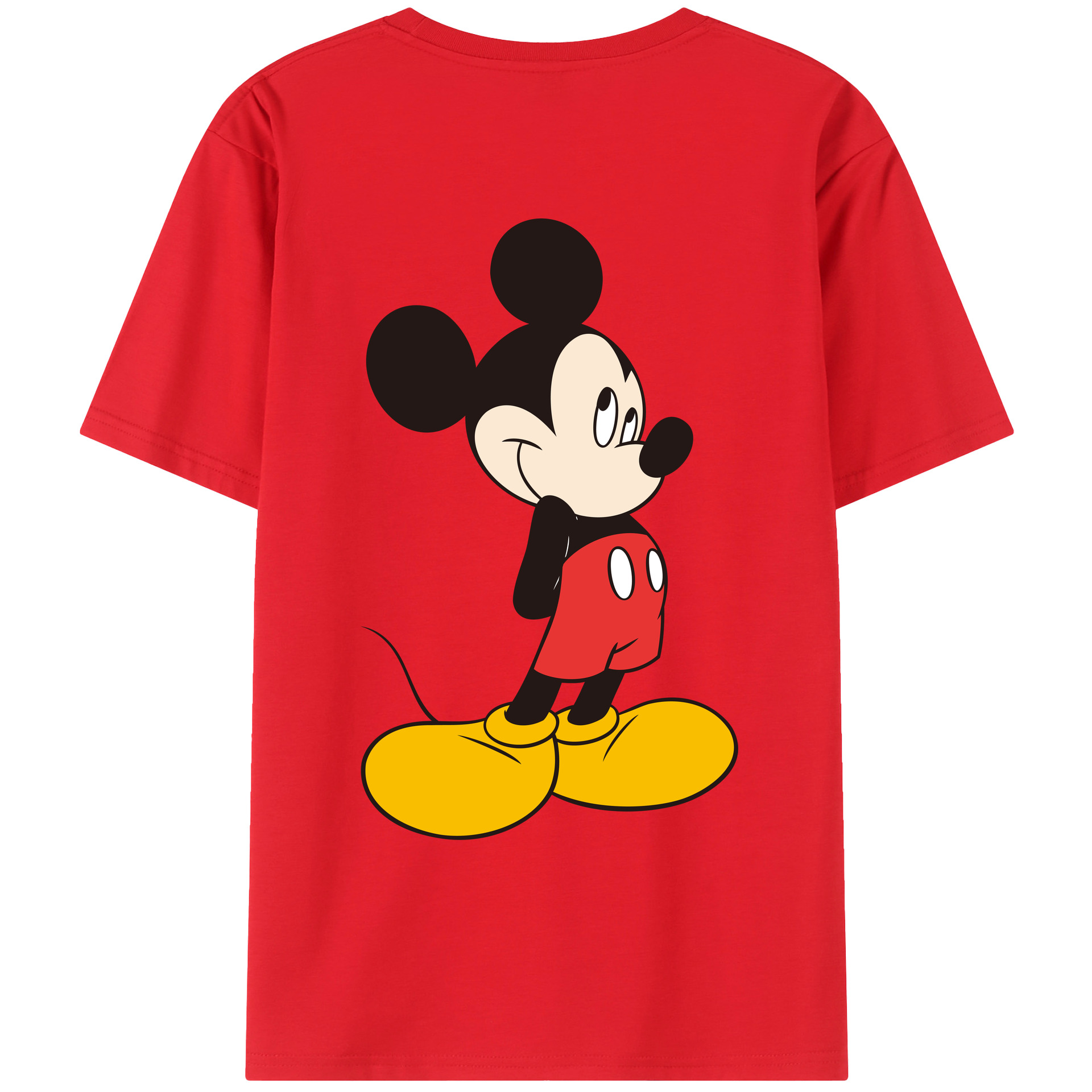 （画像用） ミッキーマウス Mickey Mouse レディース半袖Tシャツ(バックプリント)
