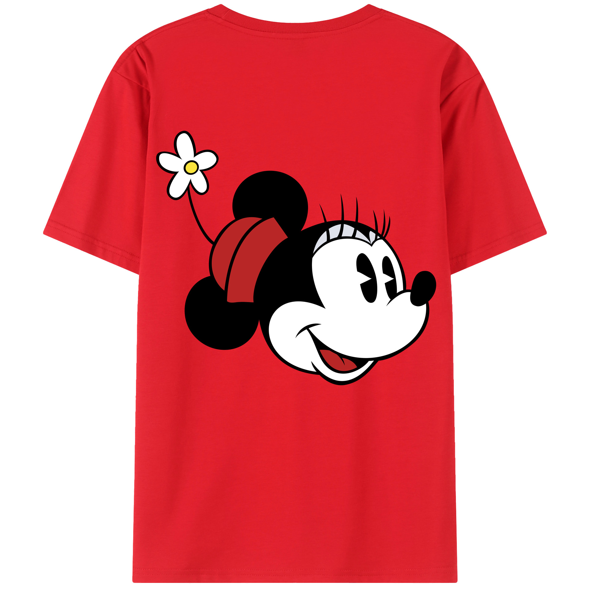（画像用） ミッキーマウス Mickey Mouse レディース半袖Tシャツ(バックプリント)