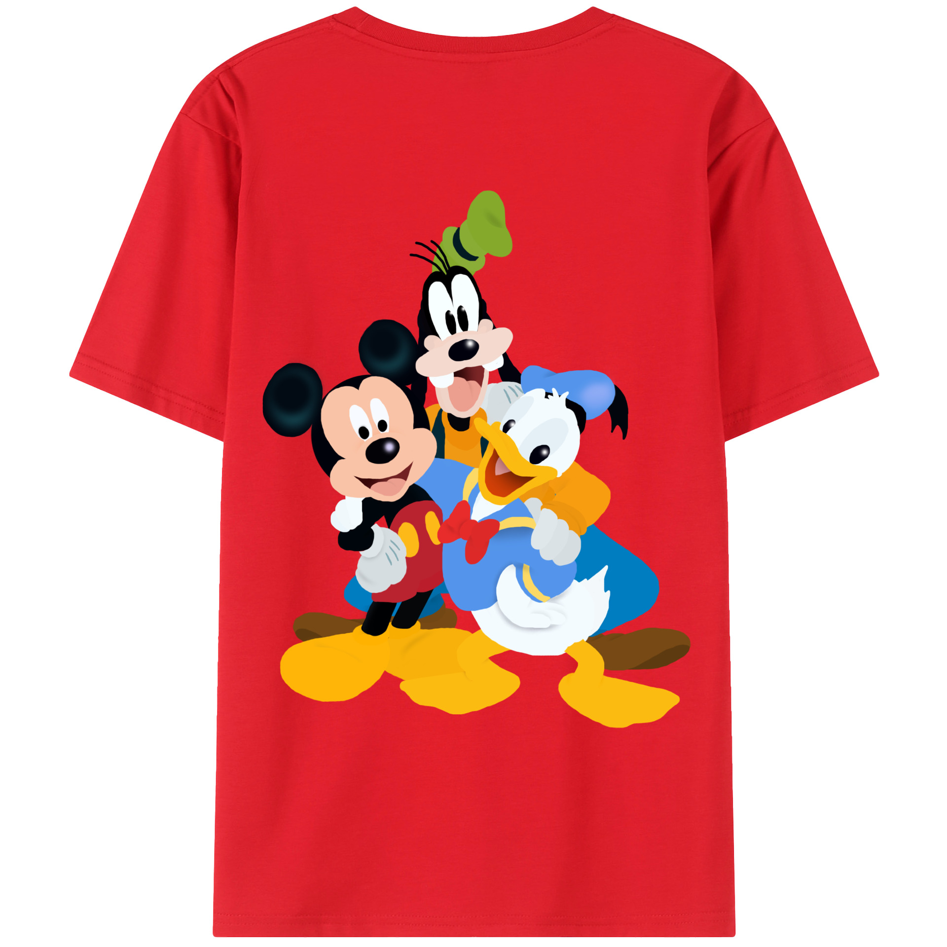 （画像用） ミッキーマウス Mickey Mouse レディース半袖Tシャツ(バックプリント)