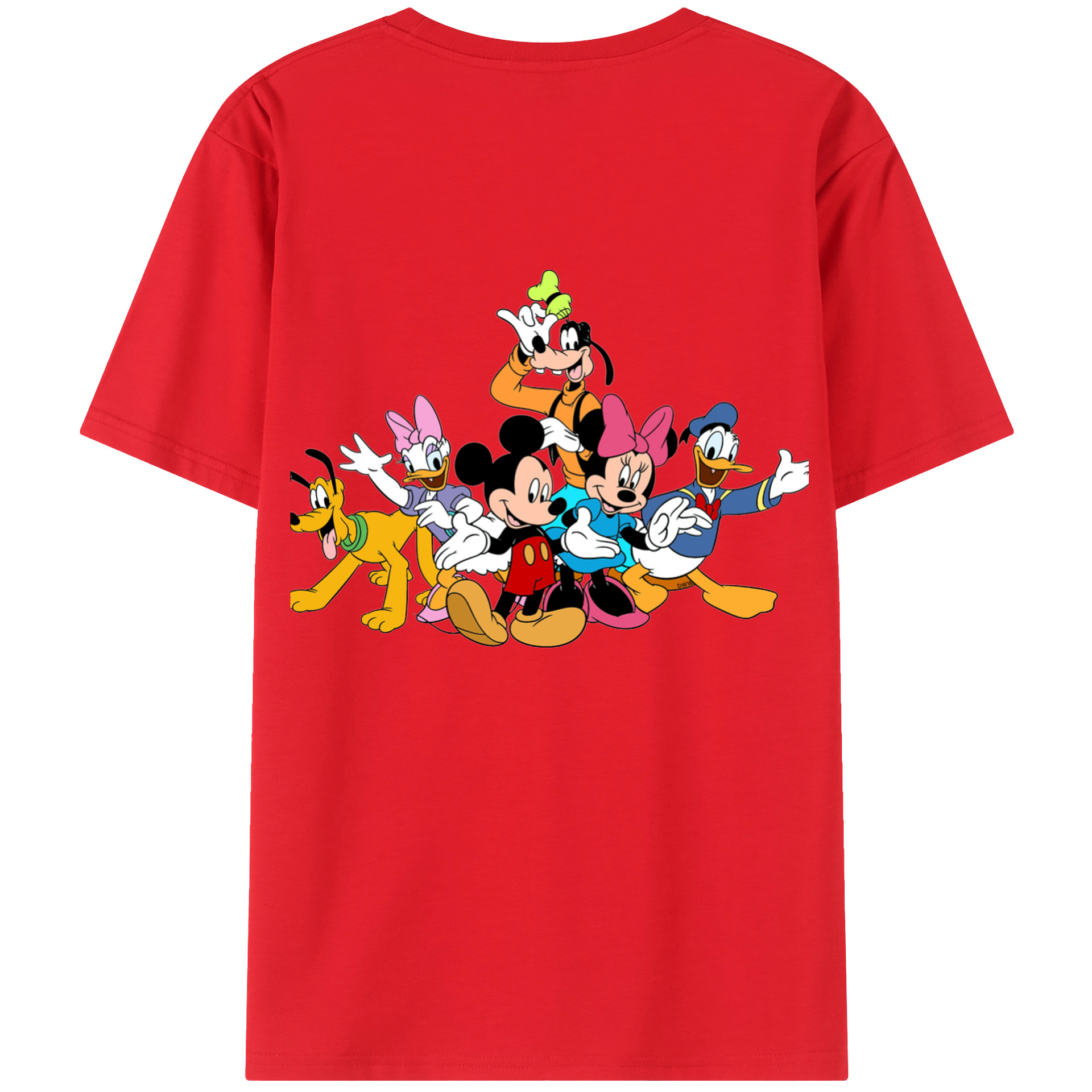 （画像用） ミッキーマウス Mickey Mouse レディース半袖Tシャツ(バックプリント)